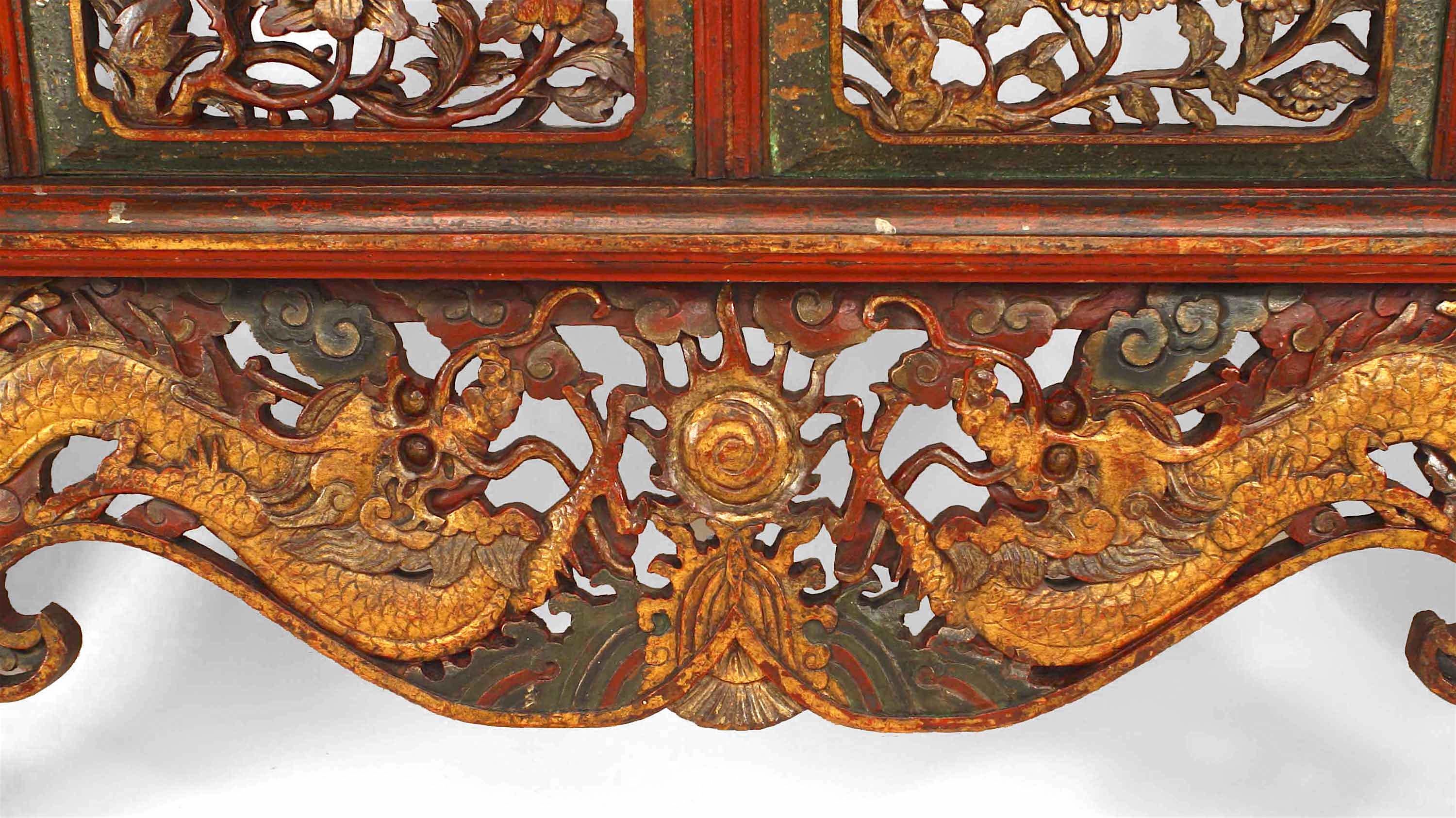 Lacquered Asian Chinese Style ‘19th Century’ Large Console Table For Sale
