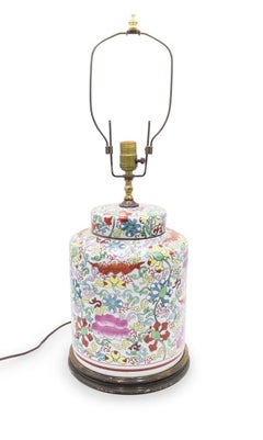 Asian Chinese Style '20th Century' Porcelain Ginger Jar Lamp