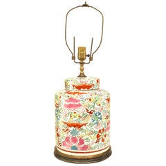 Asian Chinese Style '20th Century' Porcelain Ginger Jar Lamp