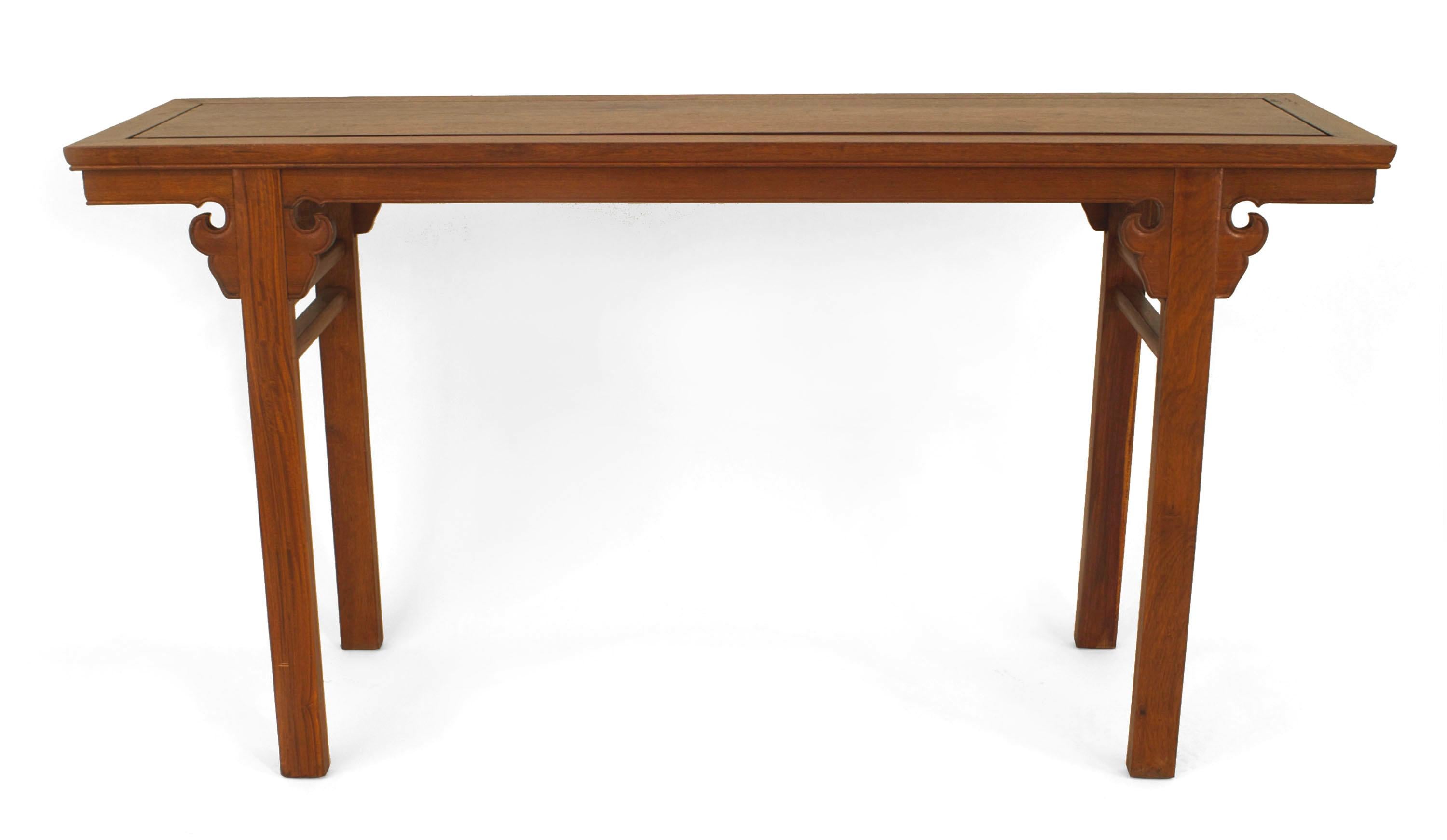 Table console (autel) étroite en bois dur de style asiatique chinois.
 