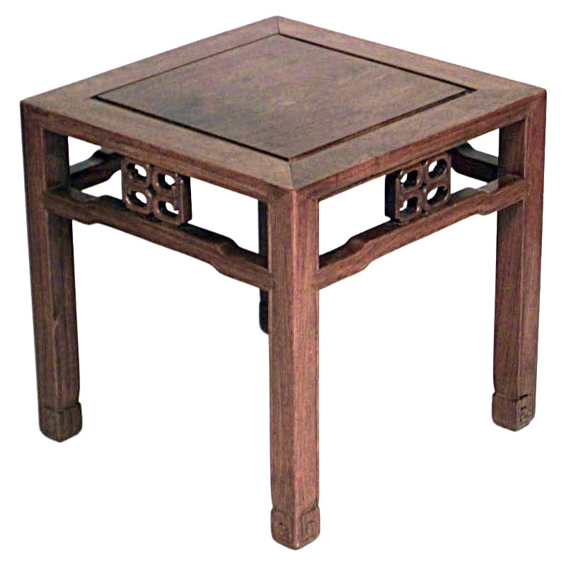 Asian Chinese Style Square Teak Coffee Table For Sale