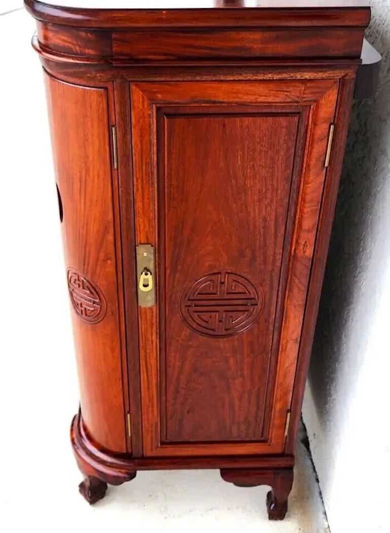 Asian Bar Cabinet Rosewood Vintage For Sale 3