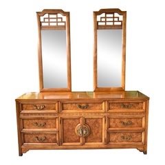 Comò asiatico in radica di cinoiserie Collezione "Mandarin" di Henry Link