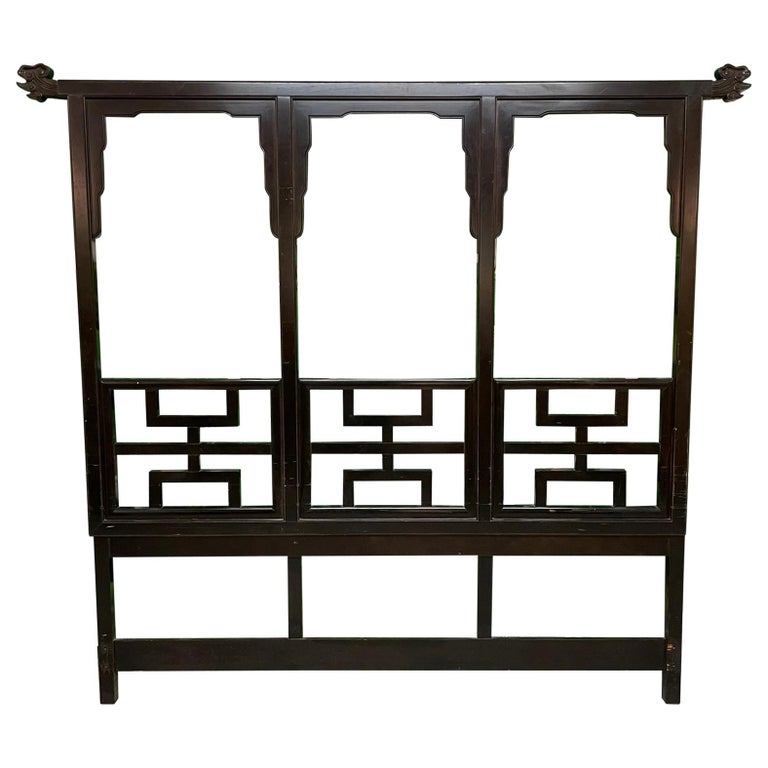 Asian Chinoiserie Carved King Size, Asian Style King Headboards