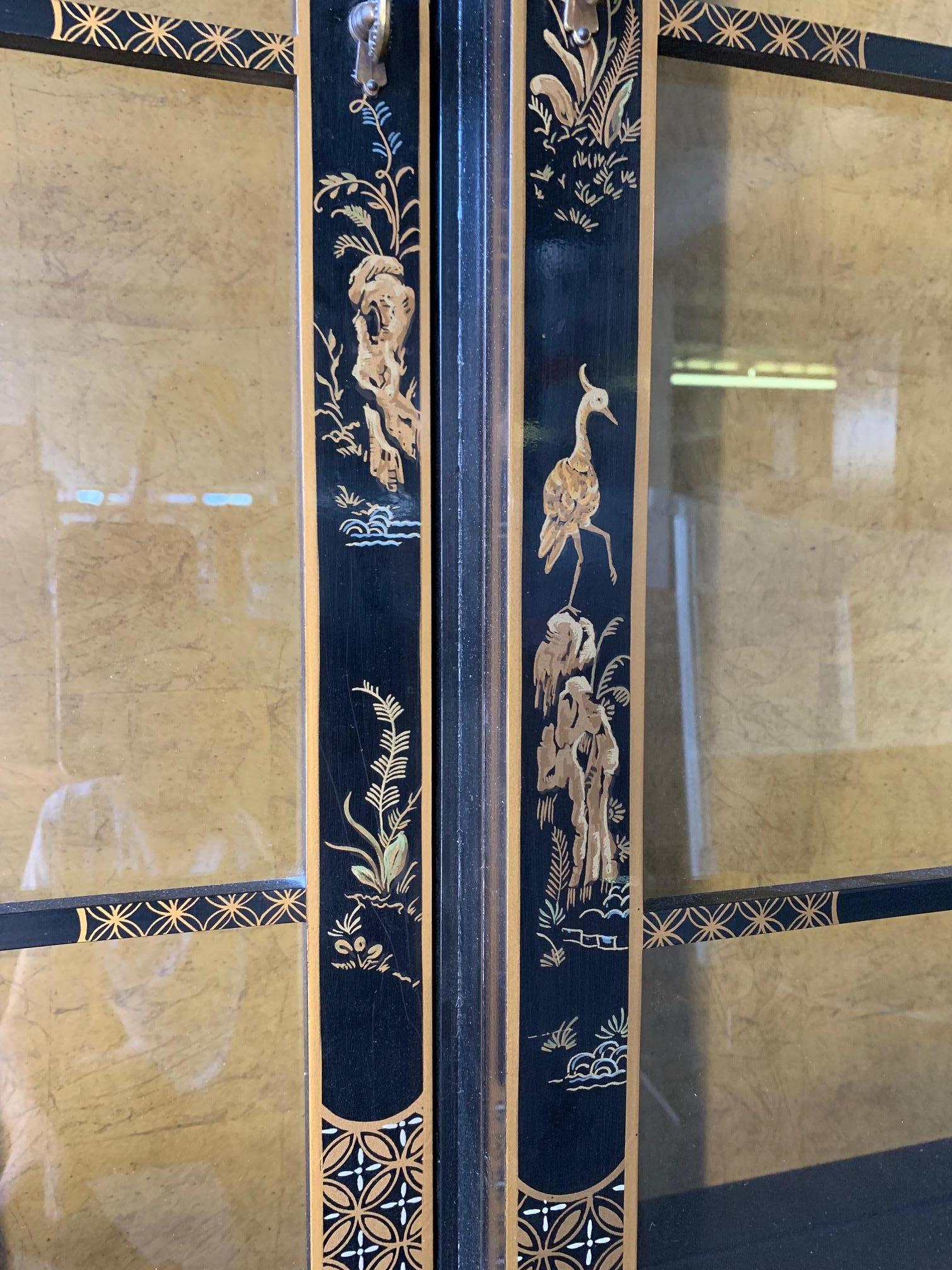 American Asian Chinoiserie China Cabinet by Drexel