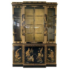 Vintage Asian Chinoiserie China Cabinet by Drexel