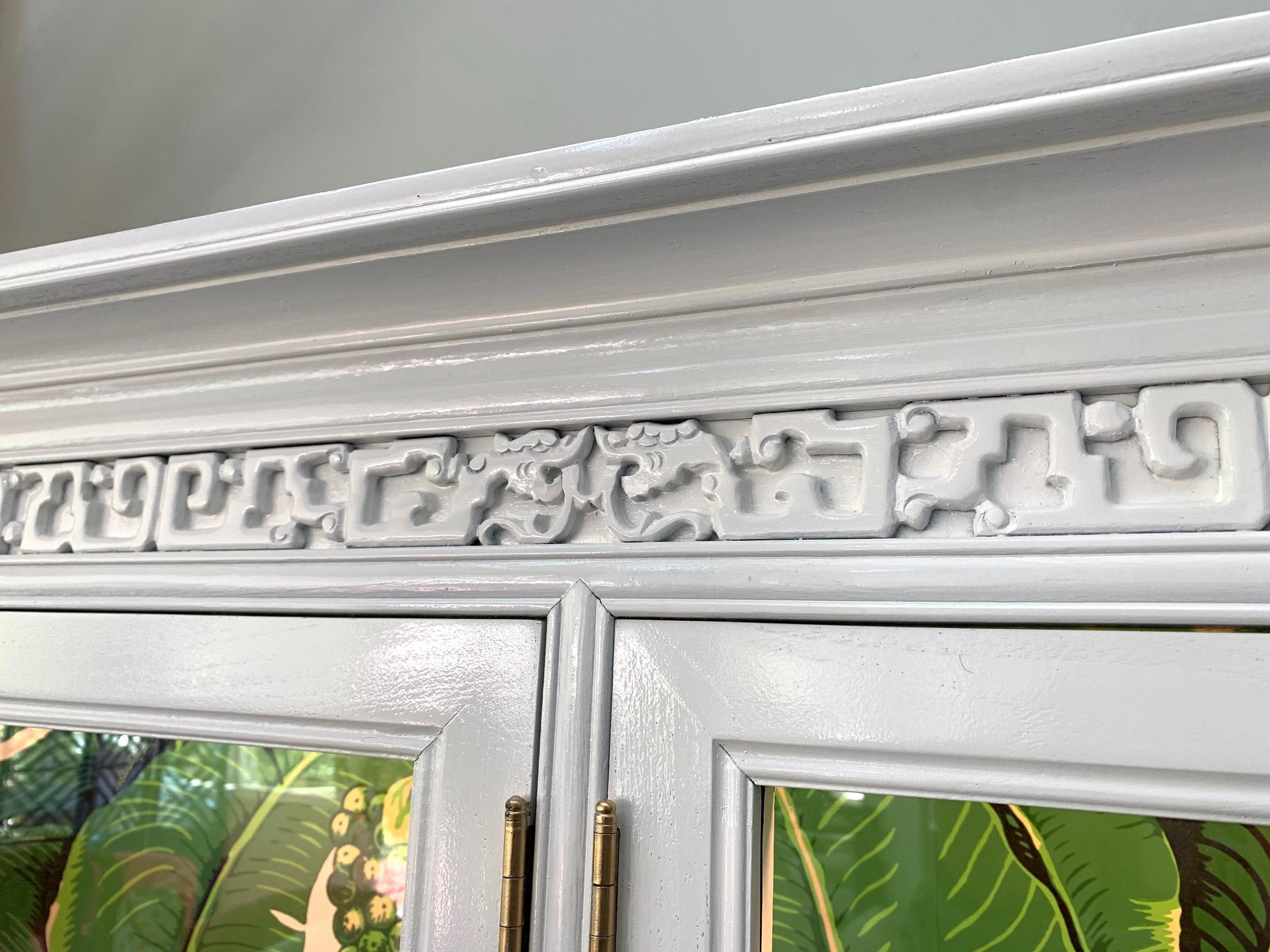 Hollywood Regency Asian Chinoiserie China Cabinet by Ricardo Lynn