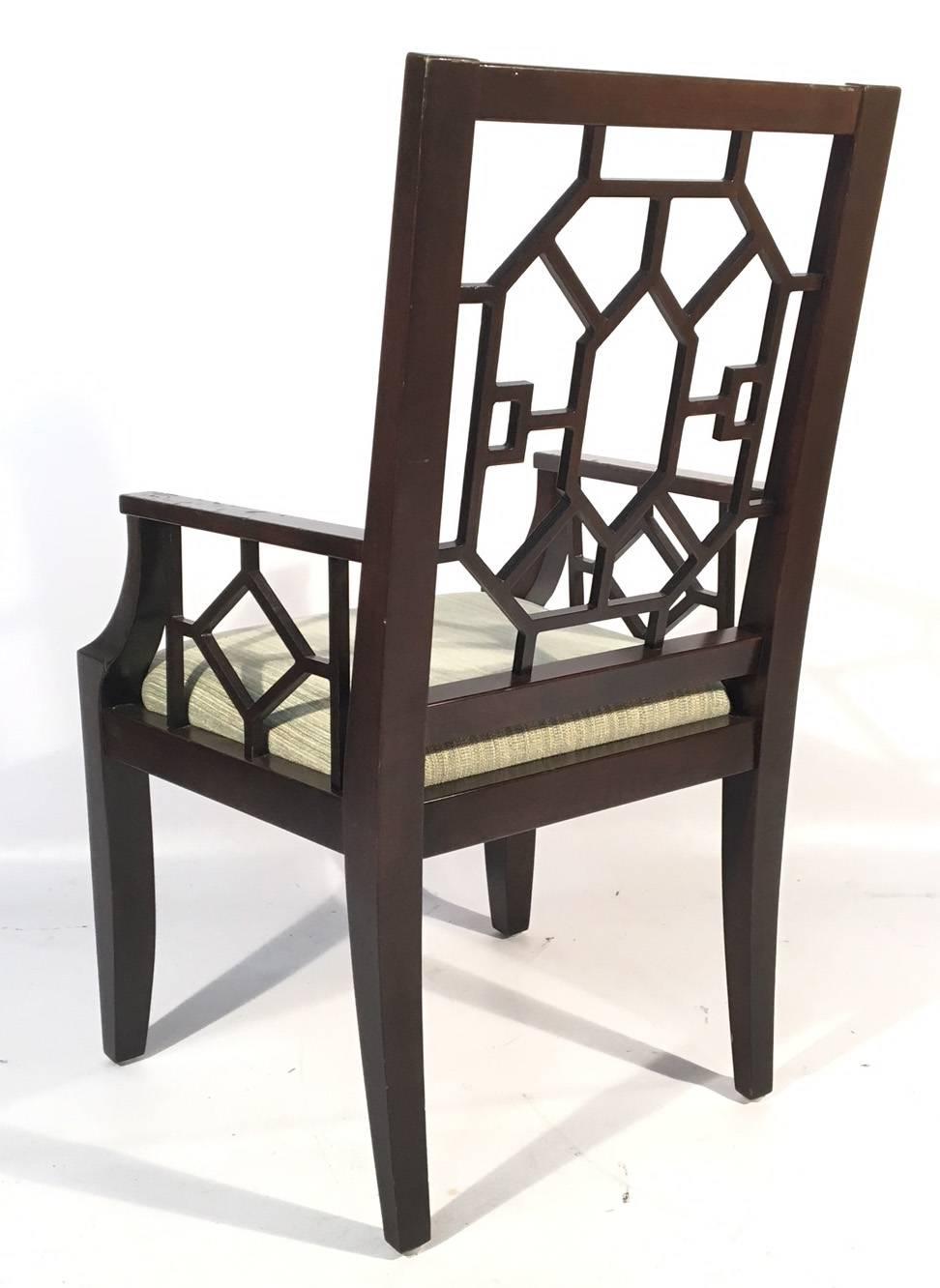 American Asian Chinoiserie Dining Chairs from the Breakers Hotel
