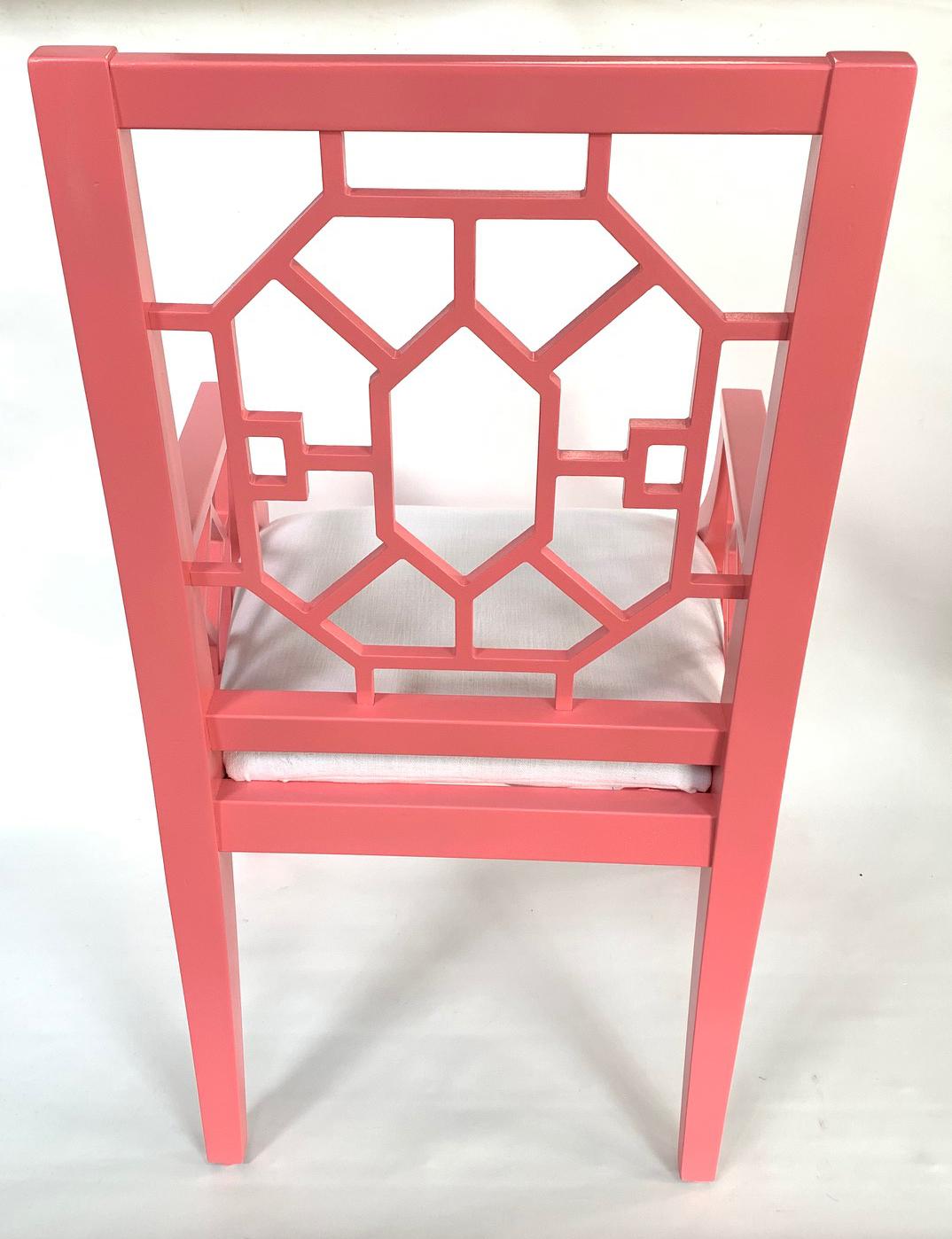 Asiatische Chinoiserie-Esszimmerstühle aus dem Breakers Hotel (amerikanisch)