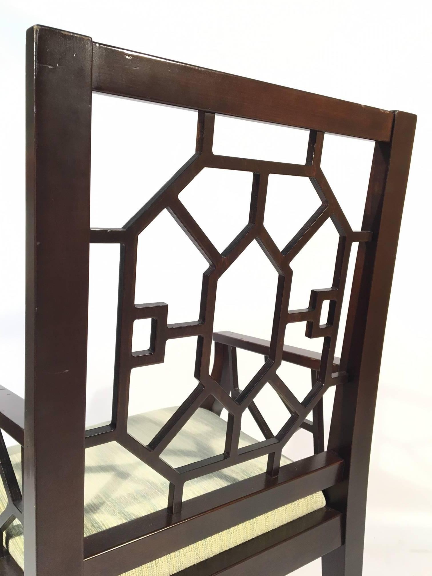 Asian Chinoiserie Dining Chairs from the Breakers Hotel In Good Condition In Jacksonville, FL