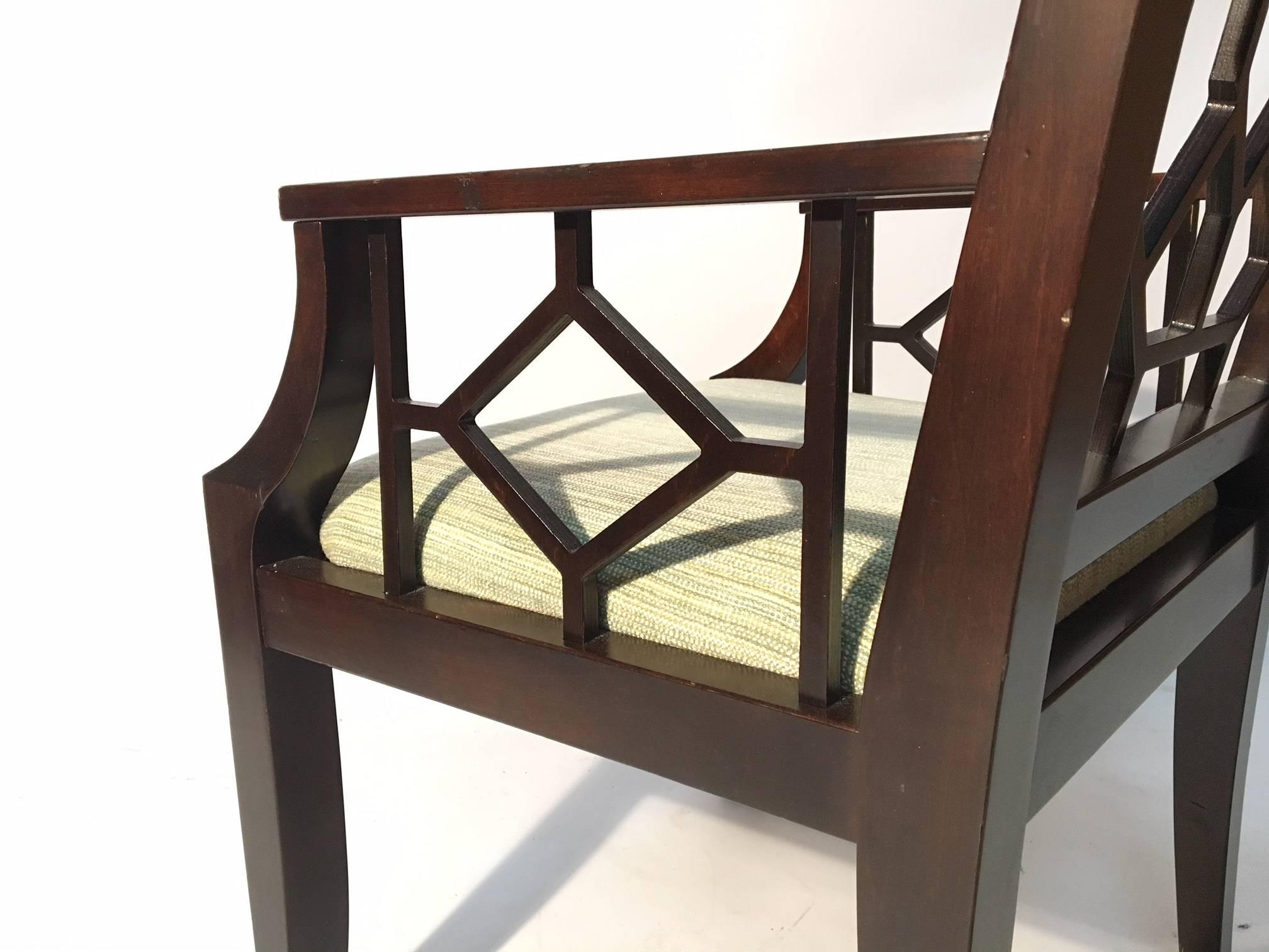 Contemporary Asian Chinoiserie Dining Chairs from the Breakers Hotel