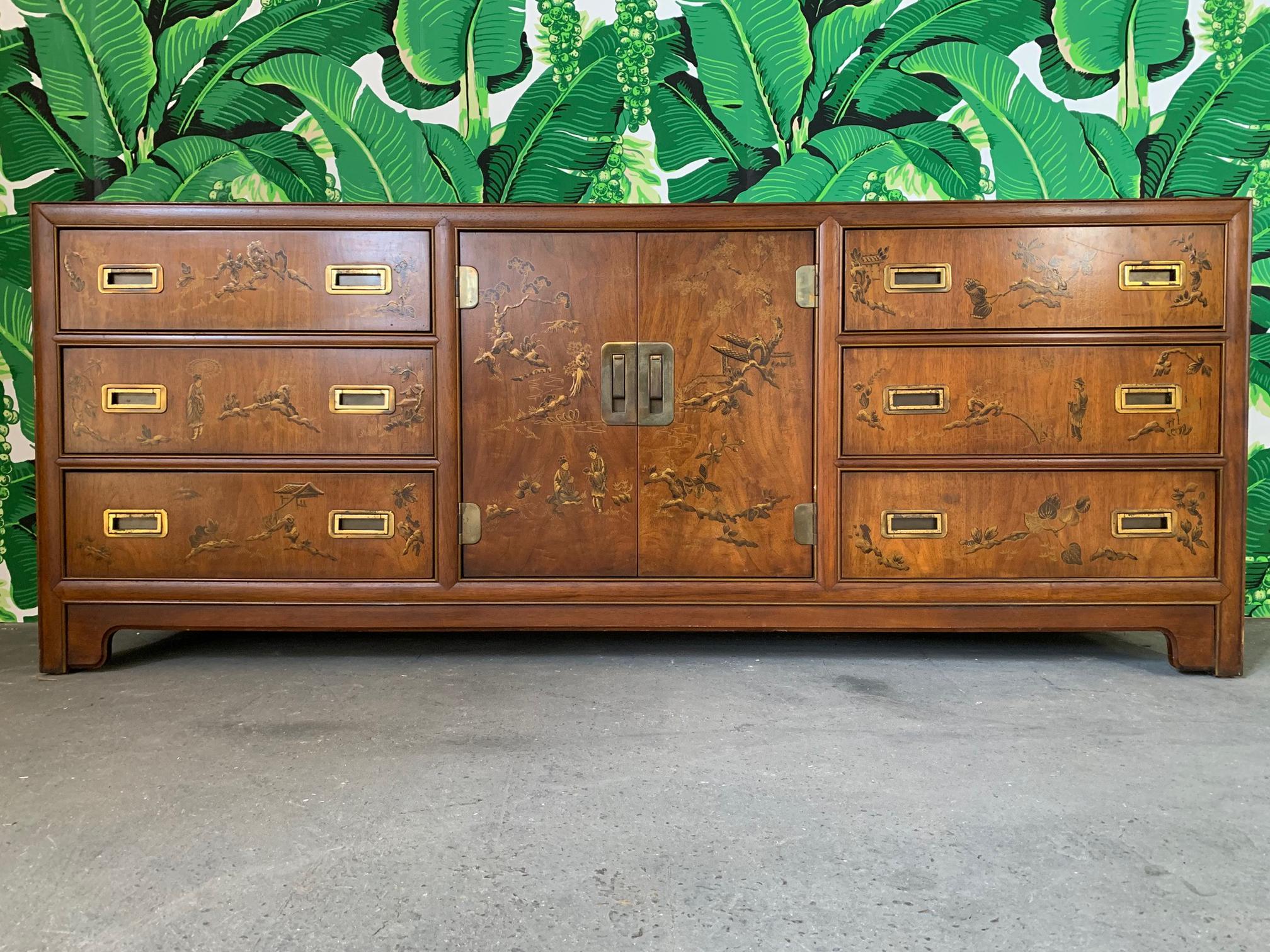 American Asian Chinoiserie Dresser Dynasty by Heritage Furniture