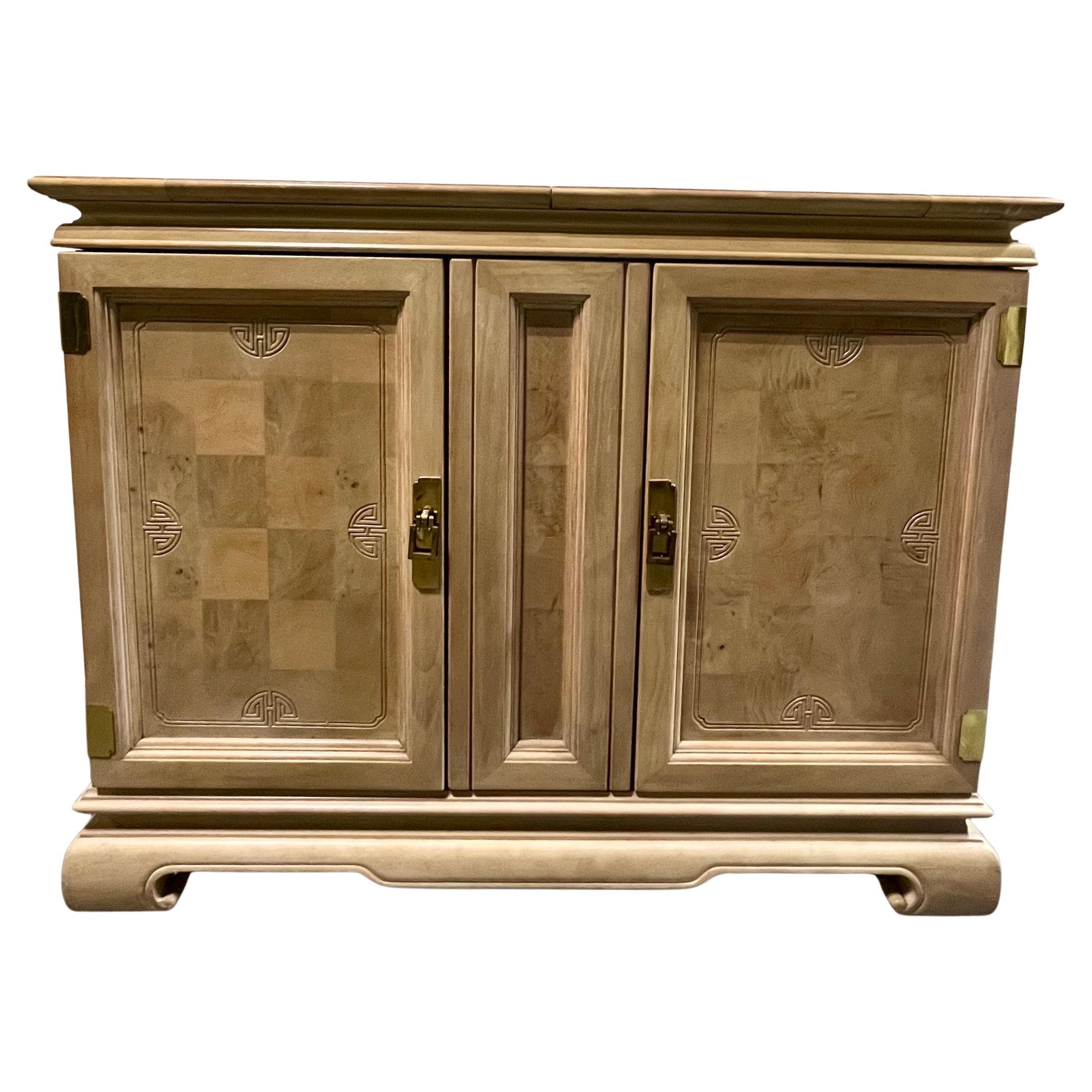 Asian Chinoiserie Flip Top Server Drexel Ming Style