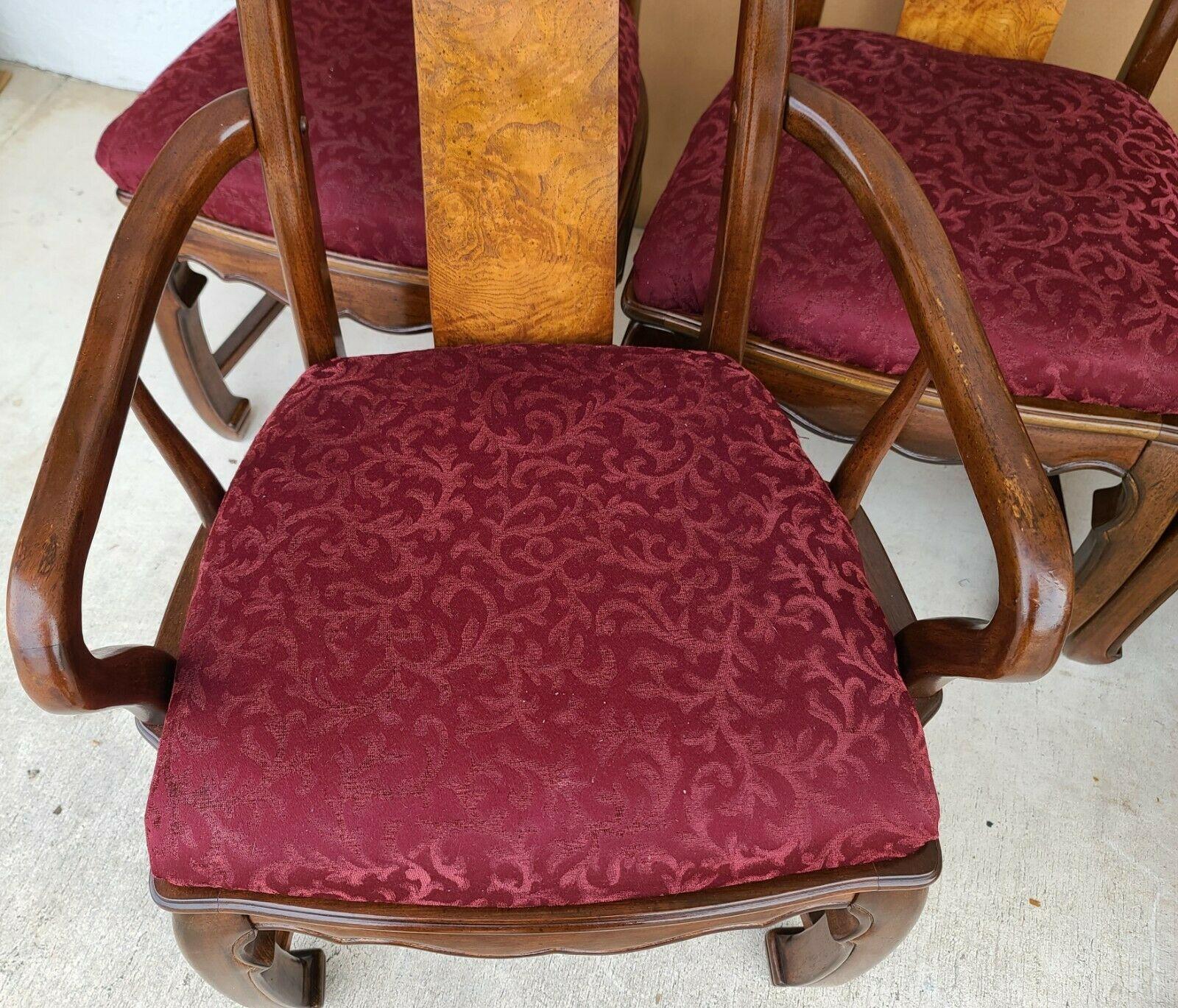 Asian Chinoiserie Ming Solid Mahogany Dining Chairs by Universal -Set of 6 6
