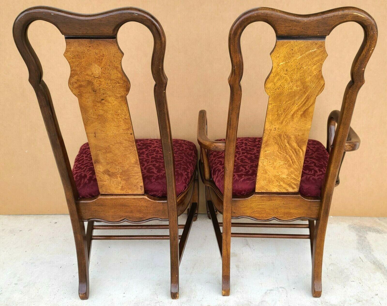 Asian Chinoiserie Ming Solid Mahogany Dining Chairs by Universal -Set of 6 5