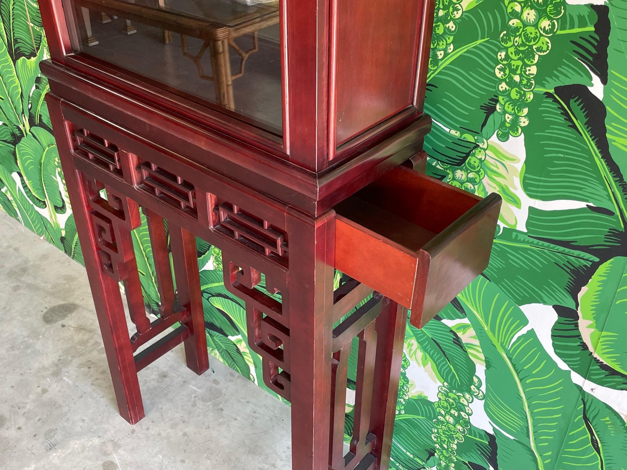 Asian Chinoiserie Pagoda Display Cabinet For Sale 2