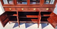 Asian chinoiserie Solid Rosewood China Cabinet, 1970s