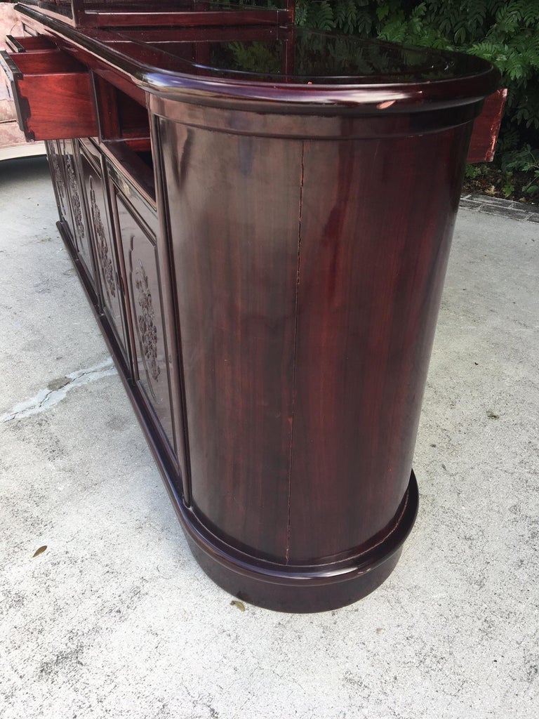 Asian Chinoiserie Twosided Redwood China For Sale at 1stDibs