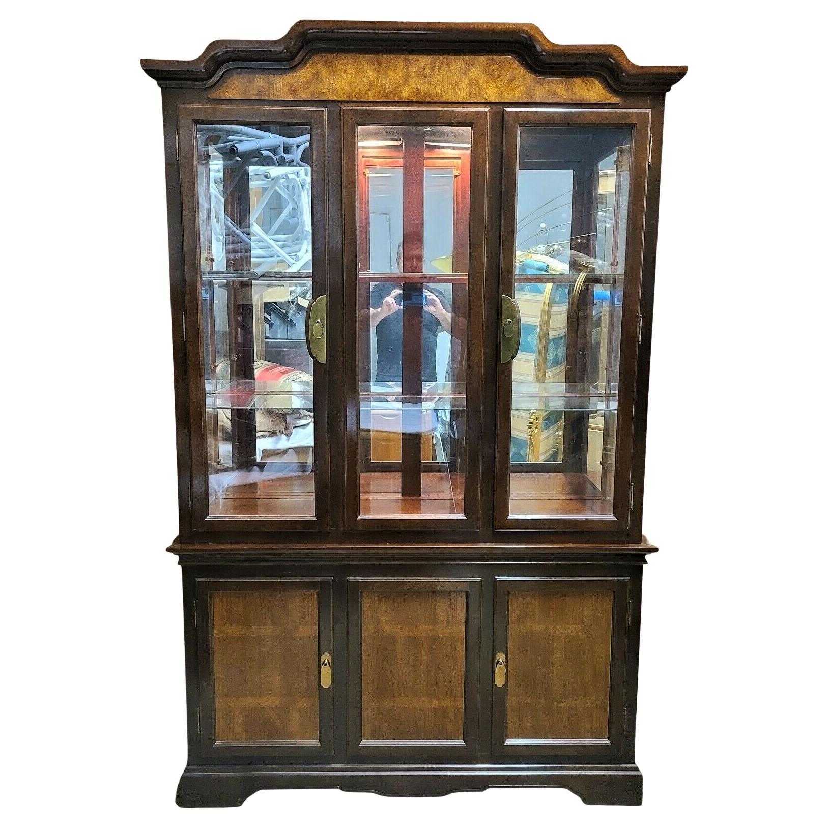 Asian Chippendale Pagoda Chinoiserie China Cabinet by Universal Furniture