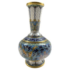 ASIAN CLOISSONE Enamel Vase. Extremely decorative.