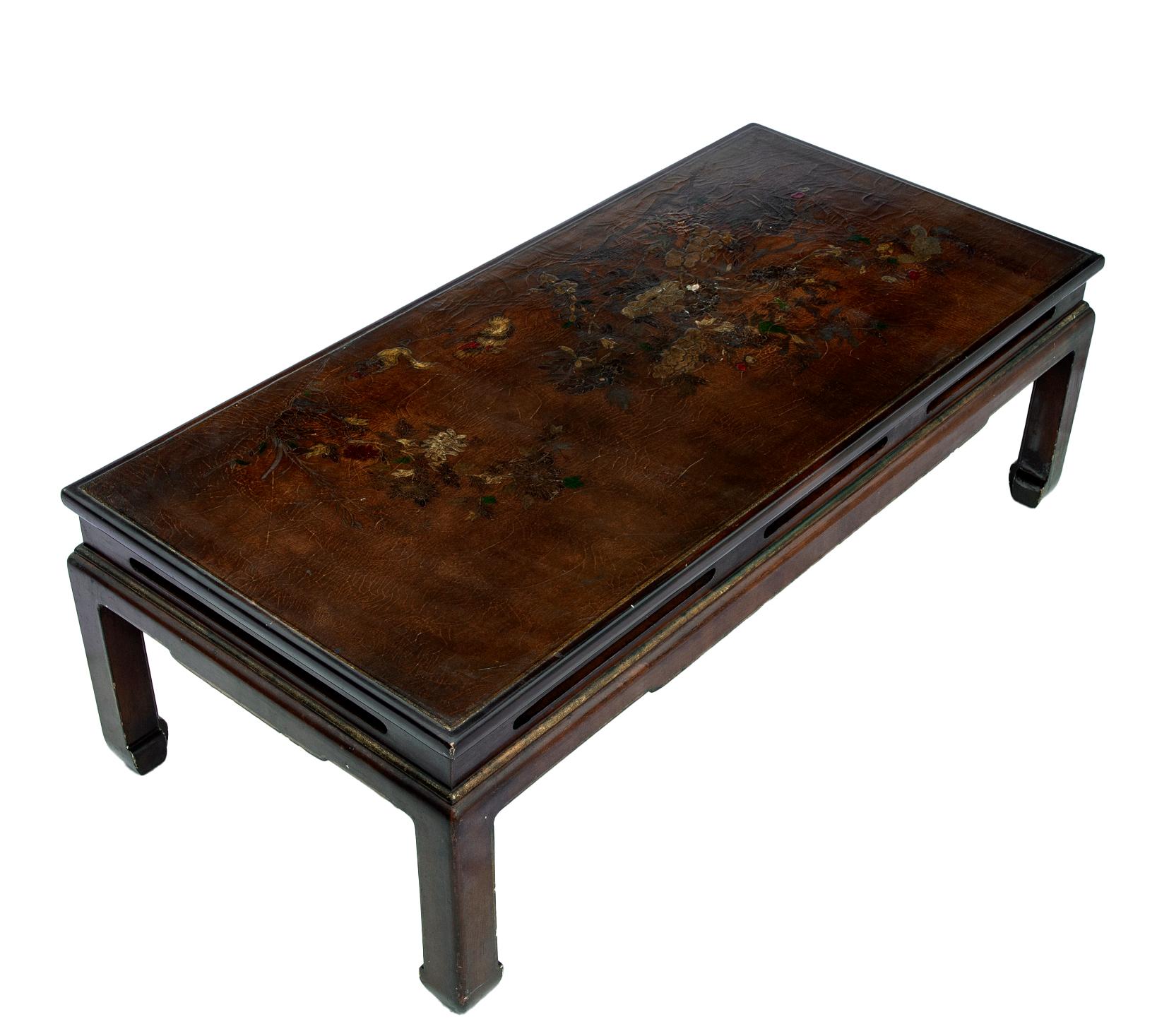 Asian Lacquered Small Coffee Table For Sale 9