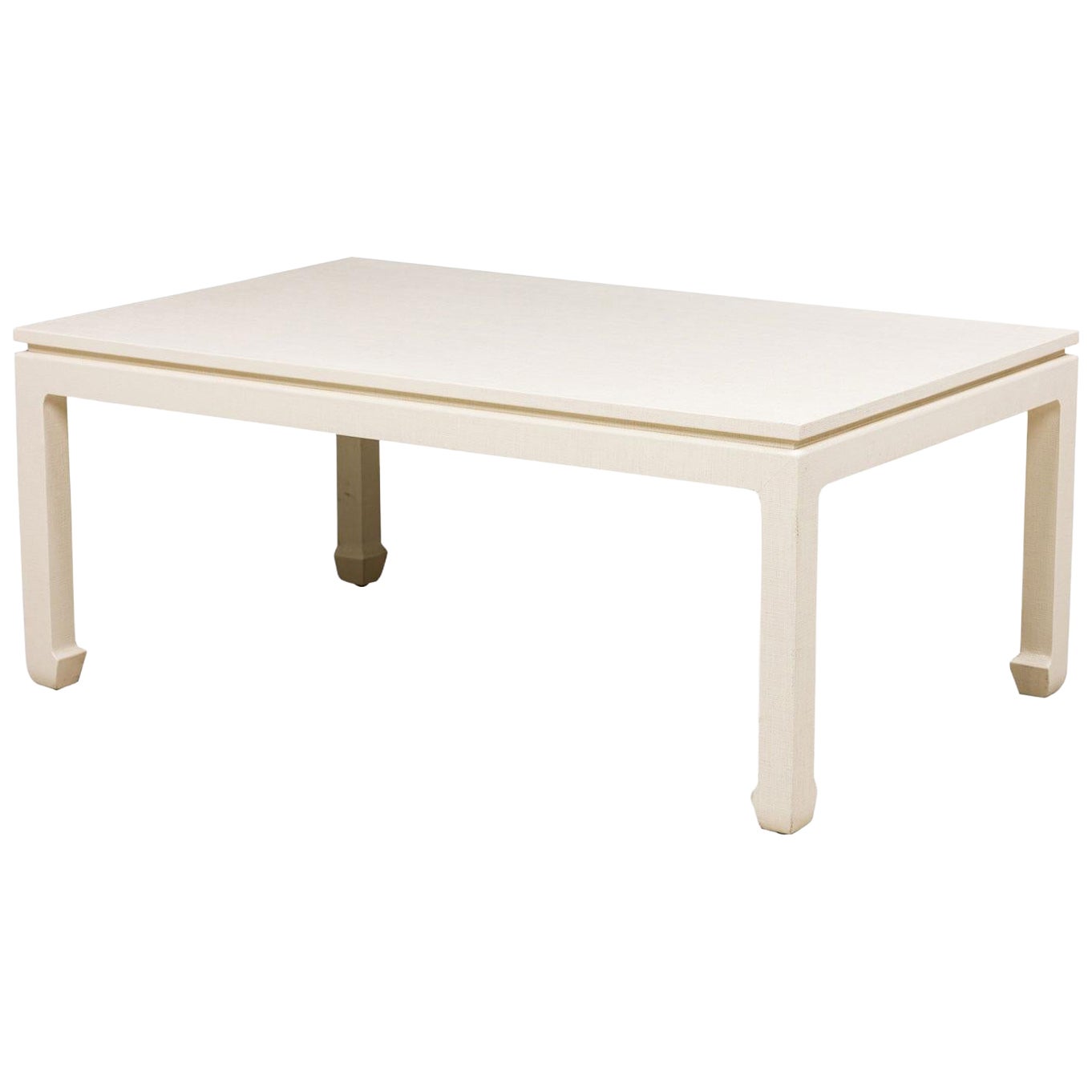 Asian Contemporary Ming Style Raffia Wrapped Coffee Table For Sale