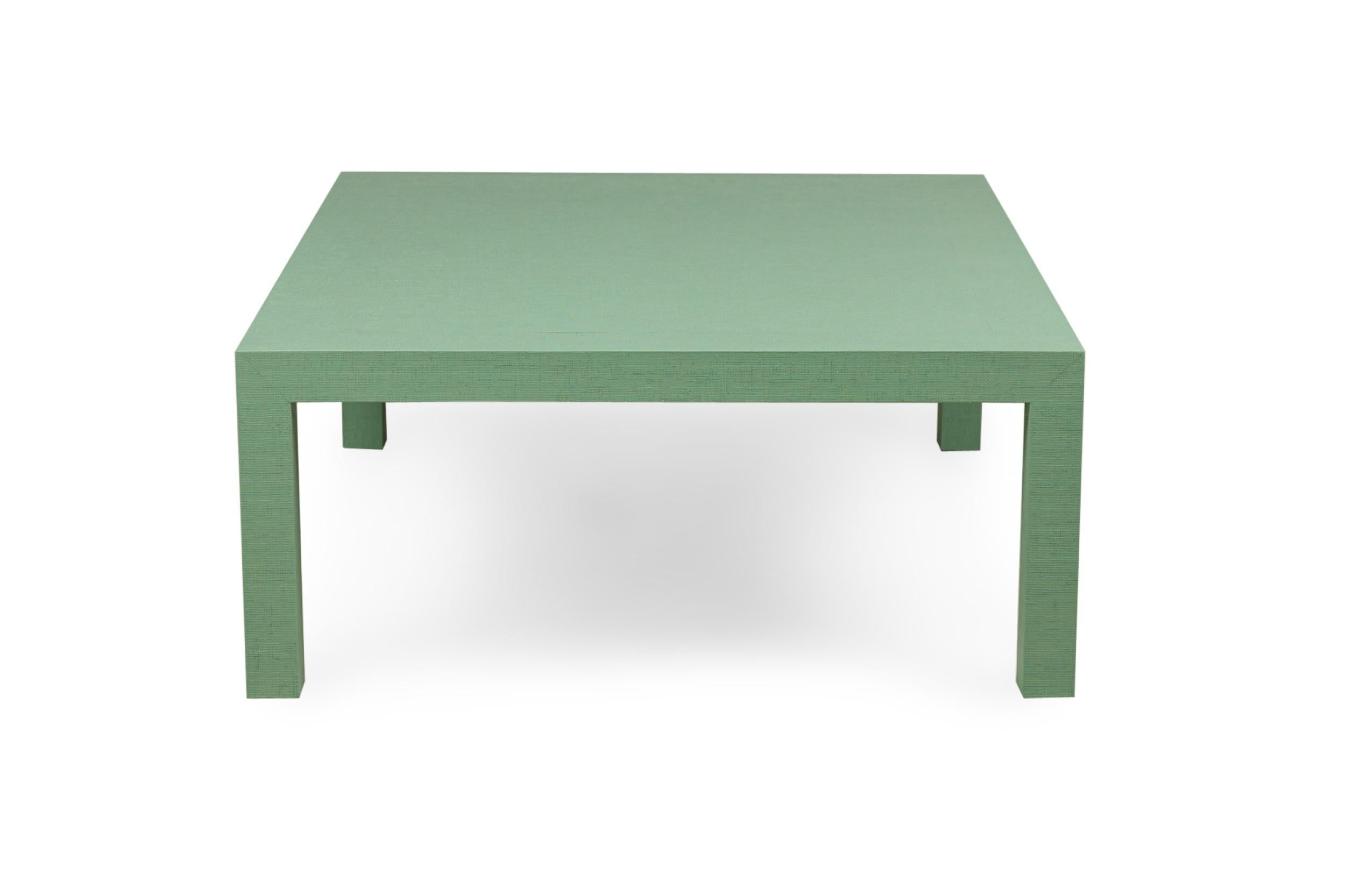 Mesa de centro envuelta en rafia color menta Asian Contemporary Style Moderno en venta