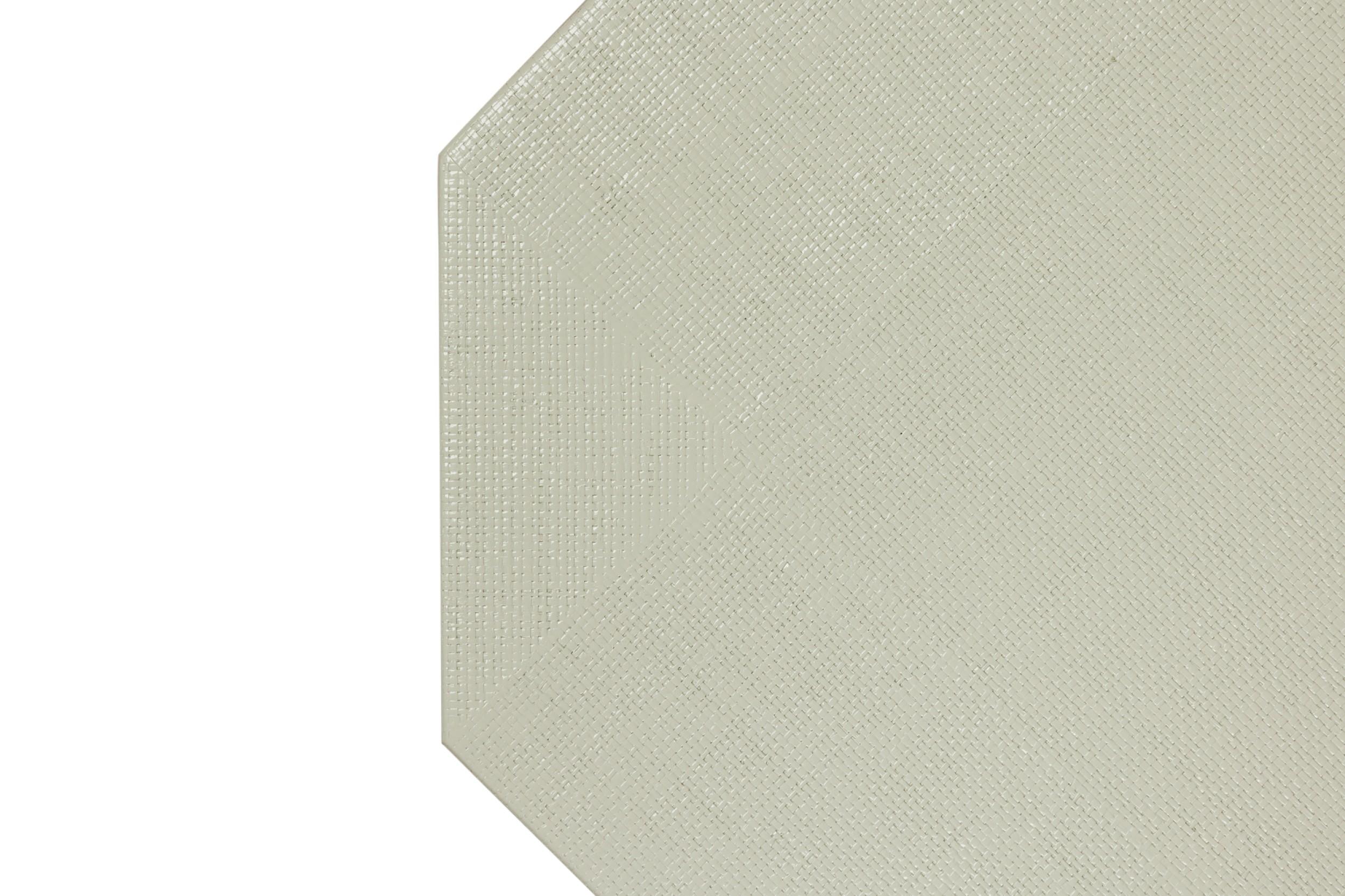 Table basse enveloppée de raphia de couleur Sage, style Asian Contemporary en vente 1