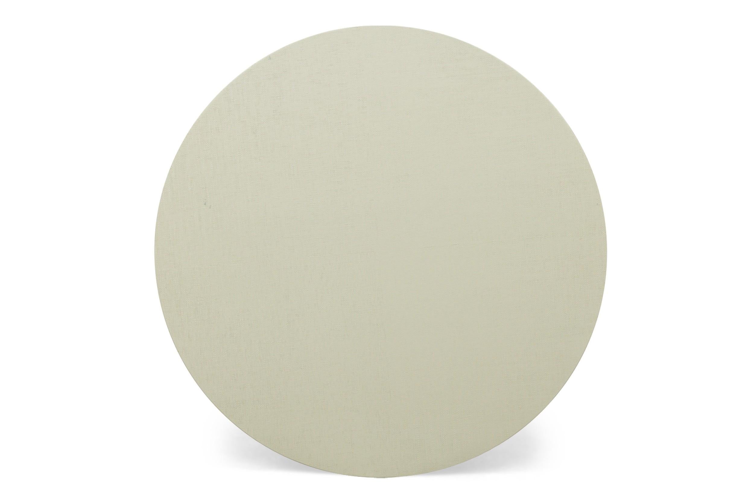 Table basse ronde enveloppée de raphia de couleur Sage, style Asian Contemporary en vente 3