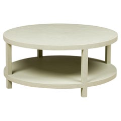 Asian Contemporary Style Sage farbig Raffia gewickelt Runde Couchtisch
