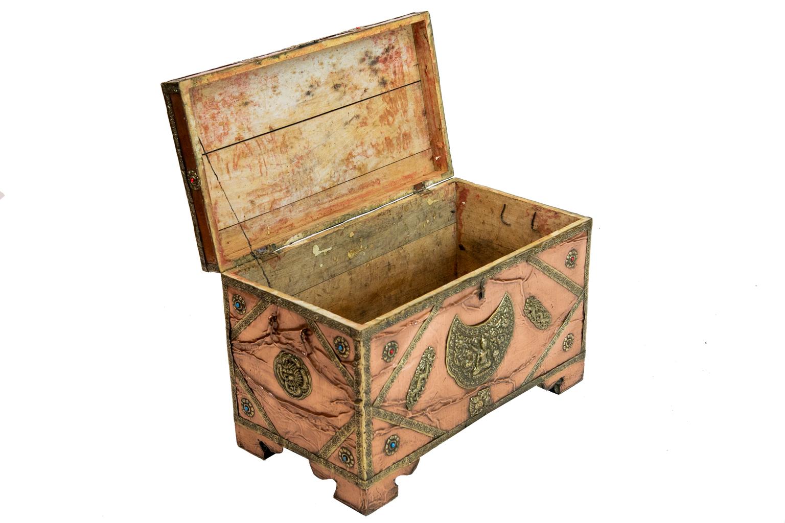 Asian Copper Clad Chest For Sale 4