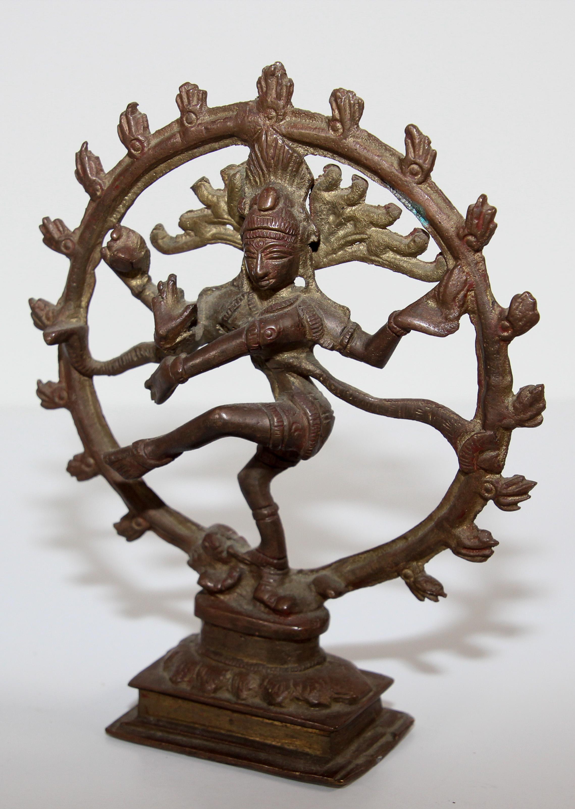 Cast Asian Dancing Hindu Bronze Shiva Nataraja