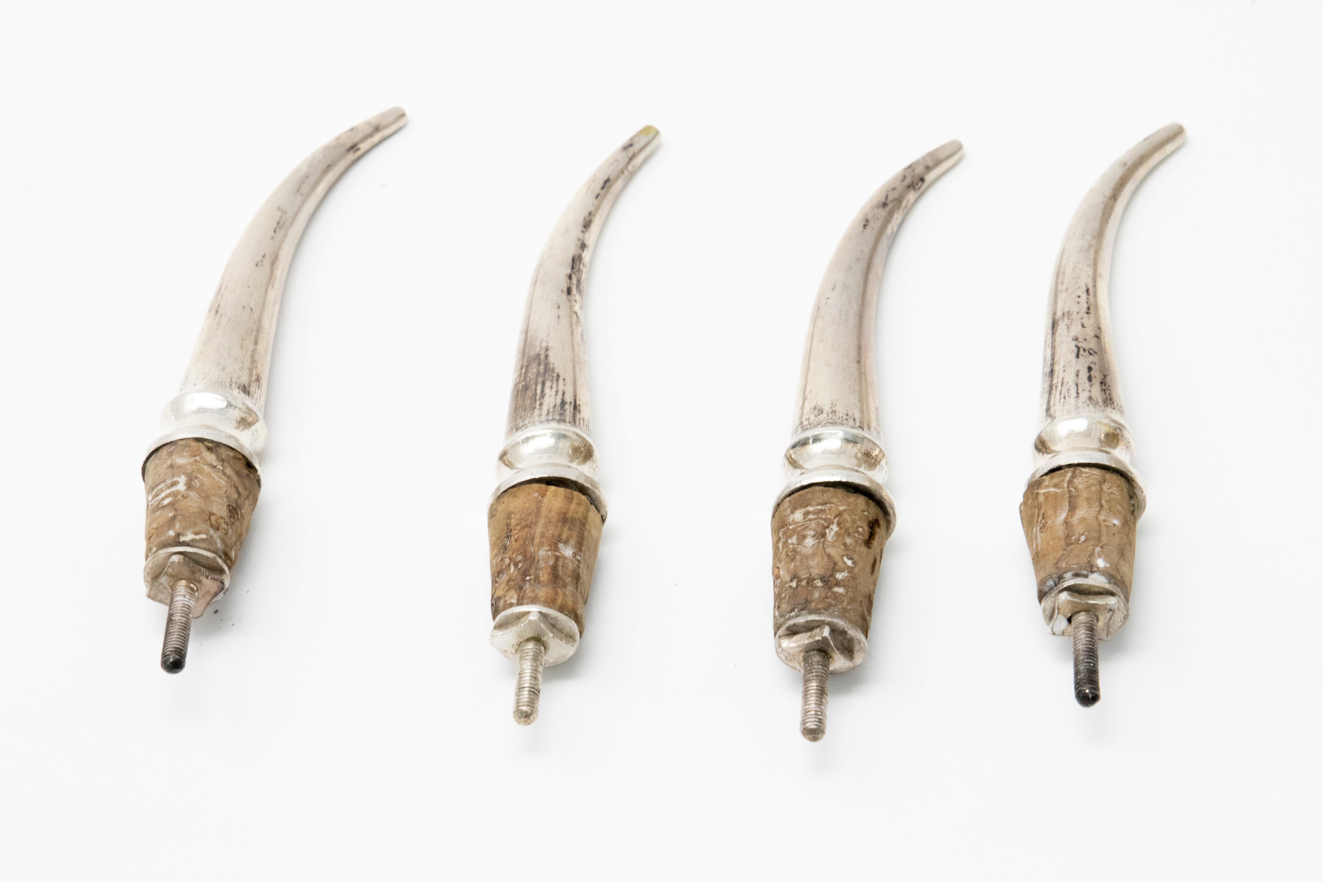 Asian Decanter Silver Over Glass, Late 19th Century For Sale 9