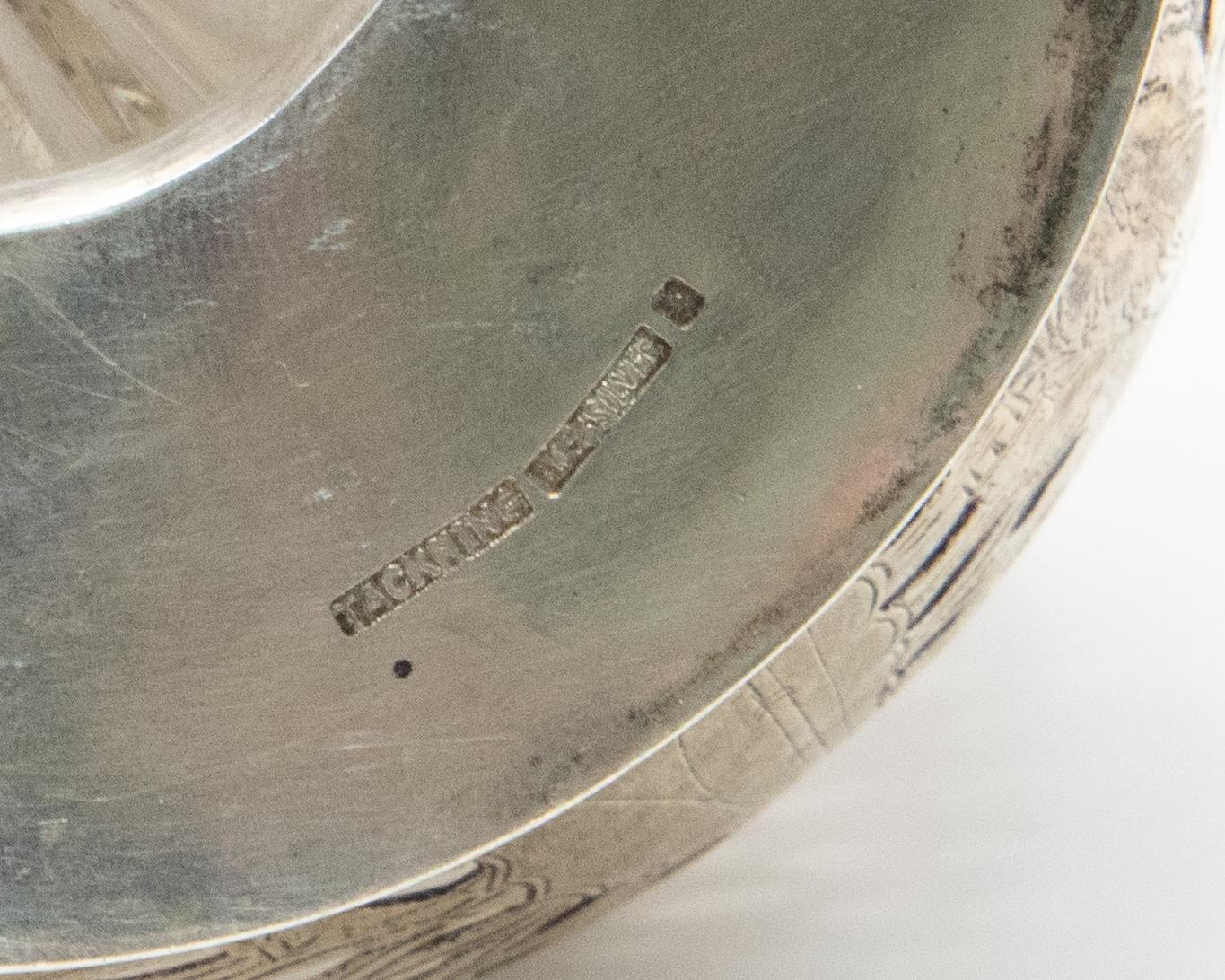 Asian Decanter Silver Over Glass, Late 19th Century For Sale 11