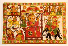 Asian Decorative Art Phad Painting Rajasthan Royal Procession