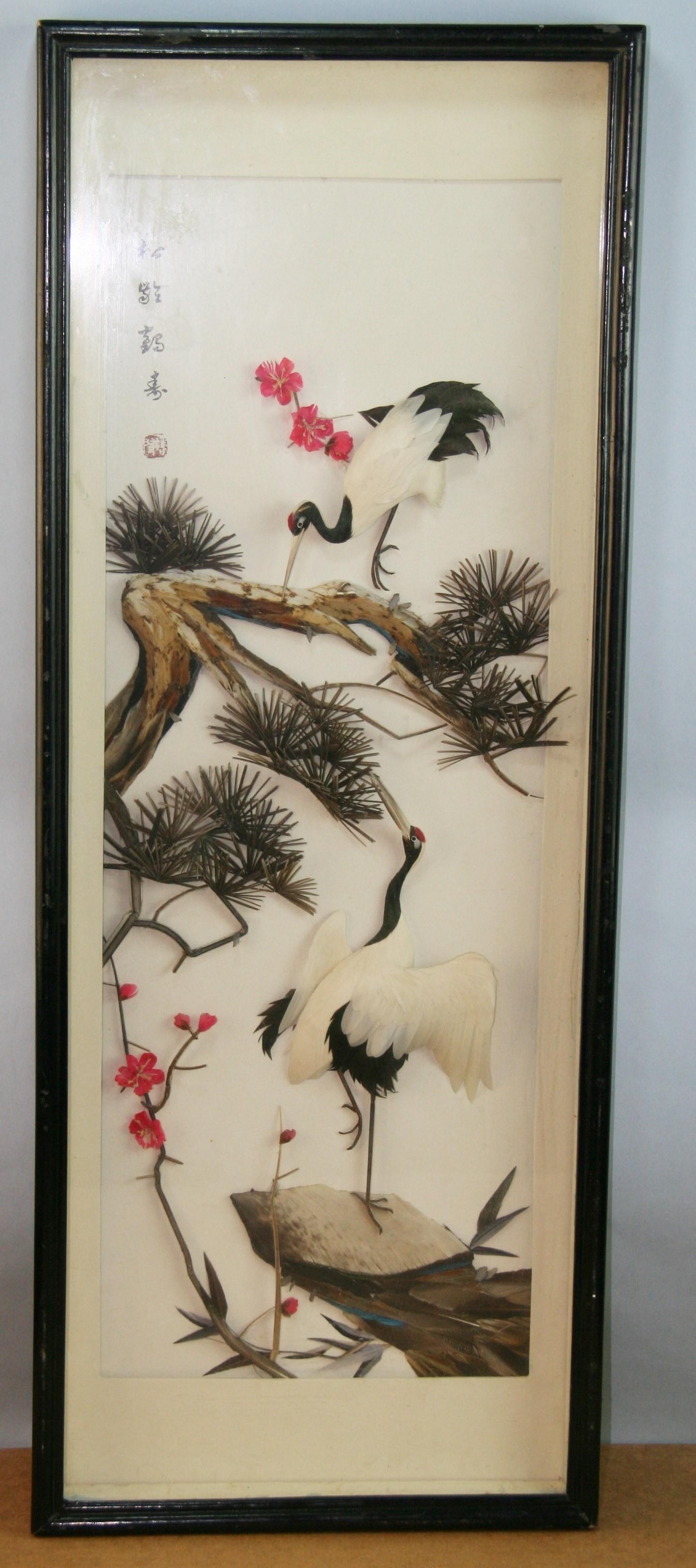 Asian Egret Large  Diorama For Sale 3