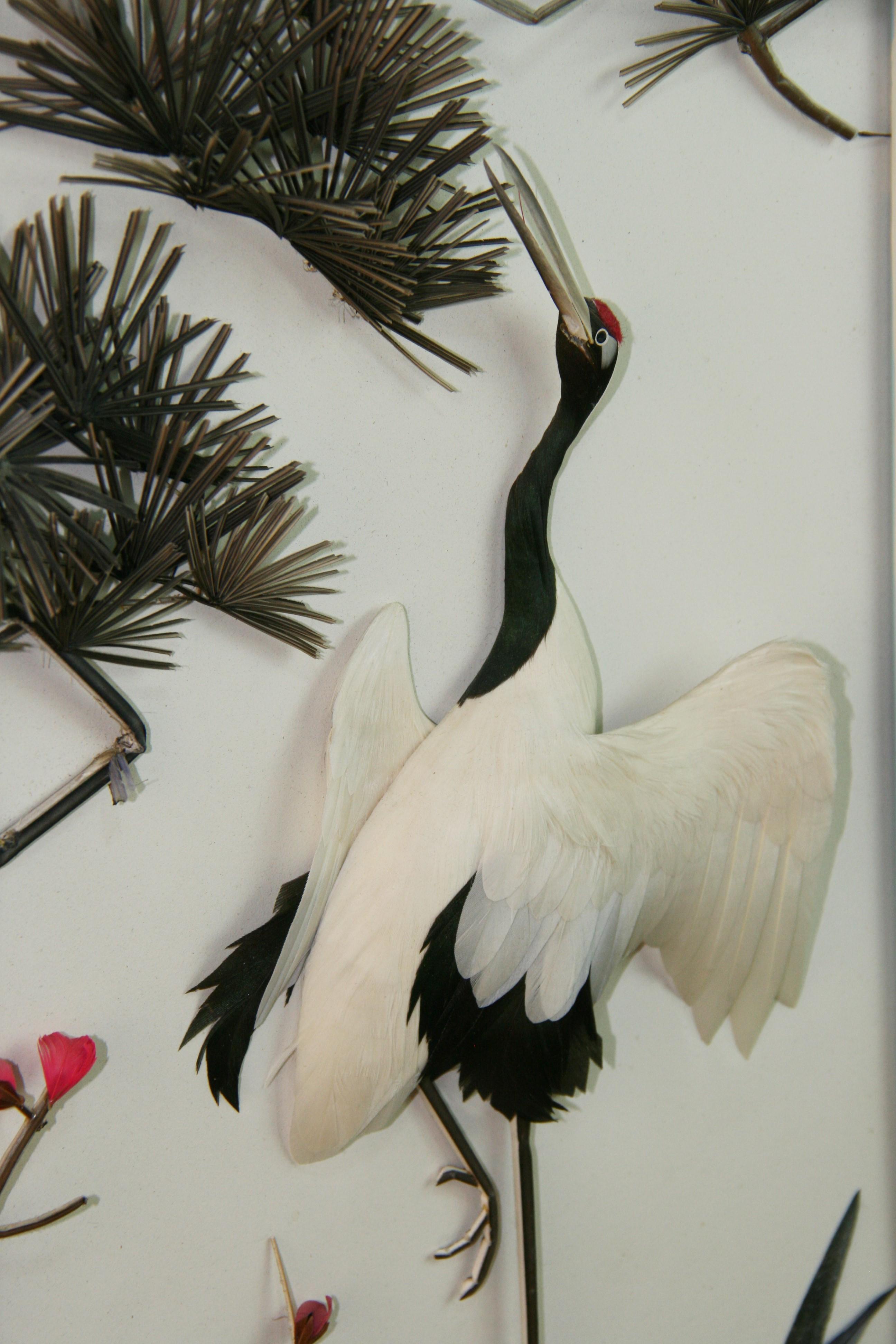 Fait main Egret asiatique grand format  Diorama en vente