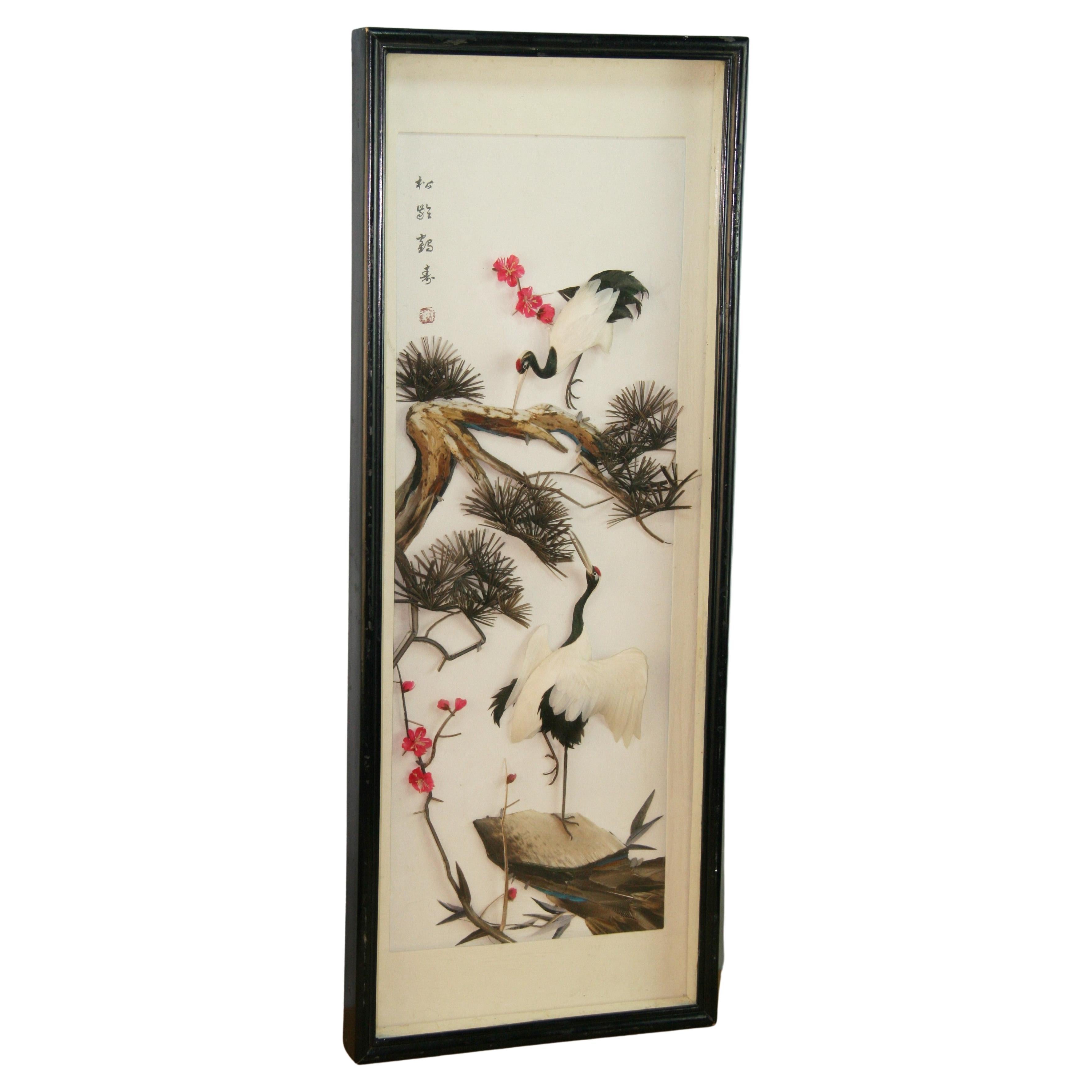 Asian Egret Large  Diorama For Sale