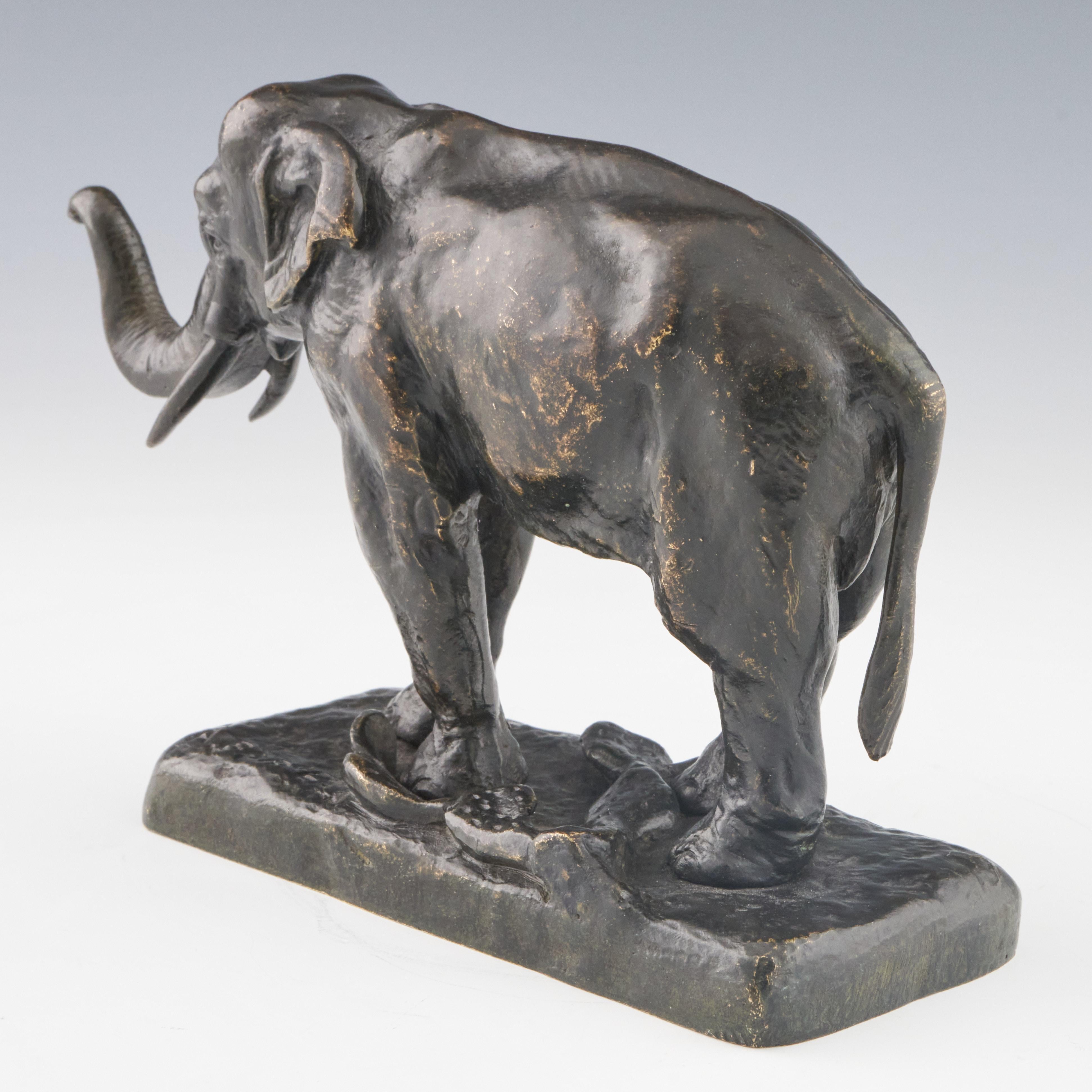 'Asian Elephant' a Mid-19th Century Bronze Sculpture by Alfred Barye, circa 1860 For Sale 6