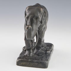 'Asian Elephant' a Mid-19th Century Bronze Sculpture by Alfred Barye, circa 1860