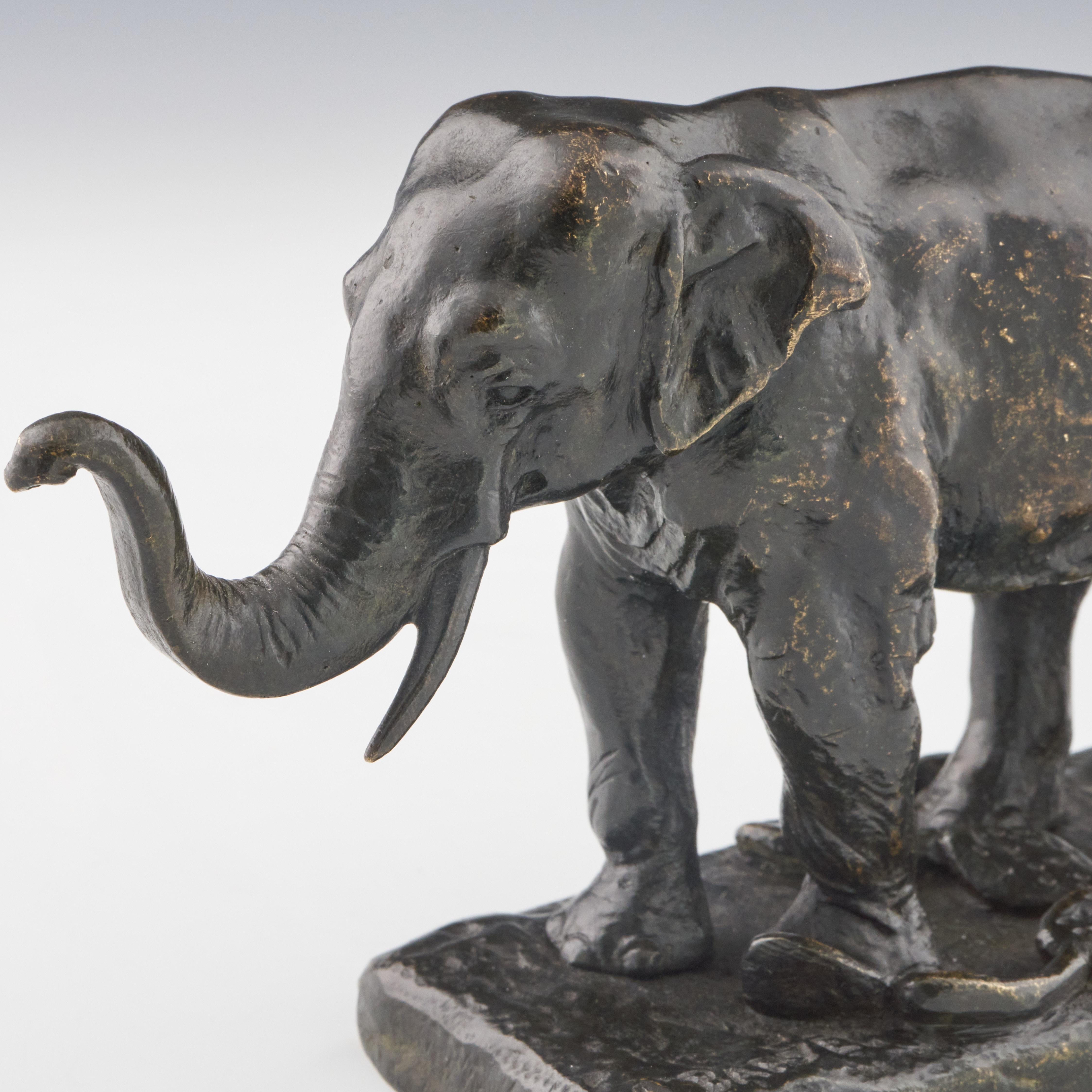 'Asian Elephant' a Mid-19th Century Bronze Sculpture by Alfred Barye, circa 1860 For Sale 2