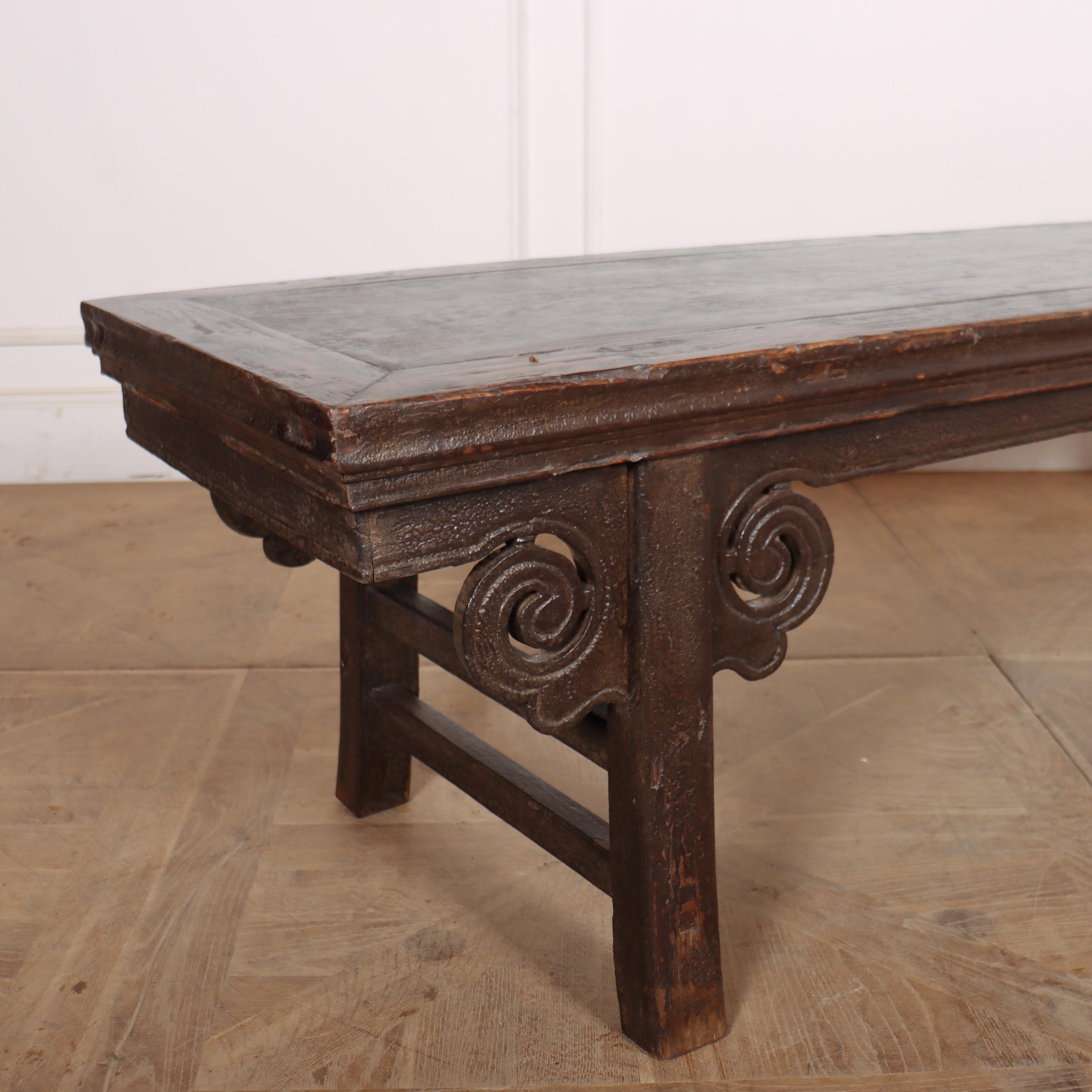 Funky 19th C Asian elm low table / bench. Good colour. 1890.

Reference: 8398

Dimensions
77.5 inches (197 cms) Wide
20.5 inches (52 cms) Deep
21 inches (53 cms) High