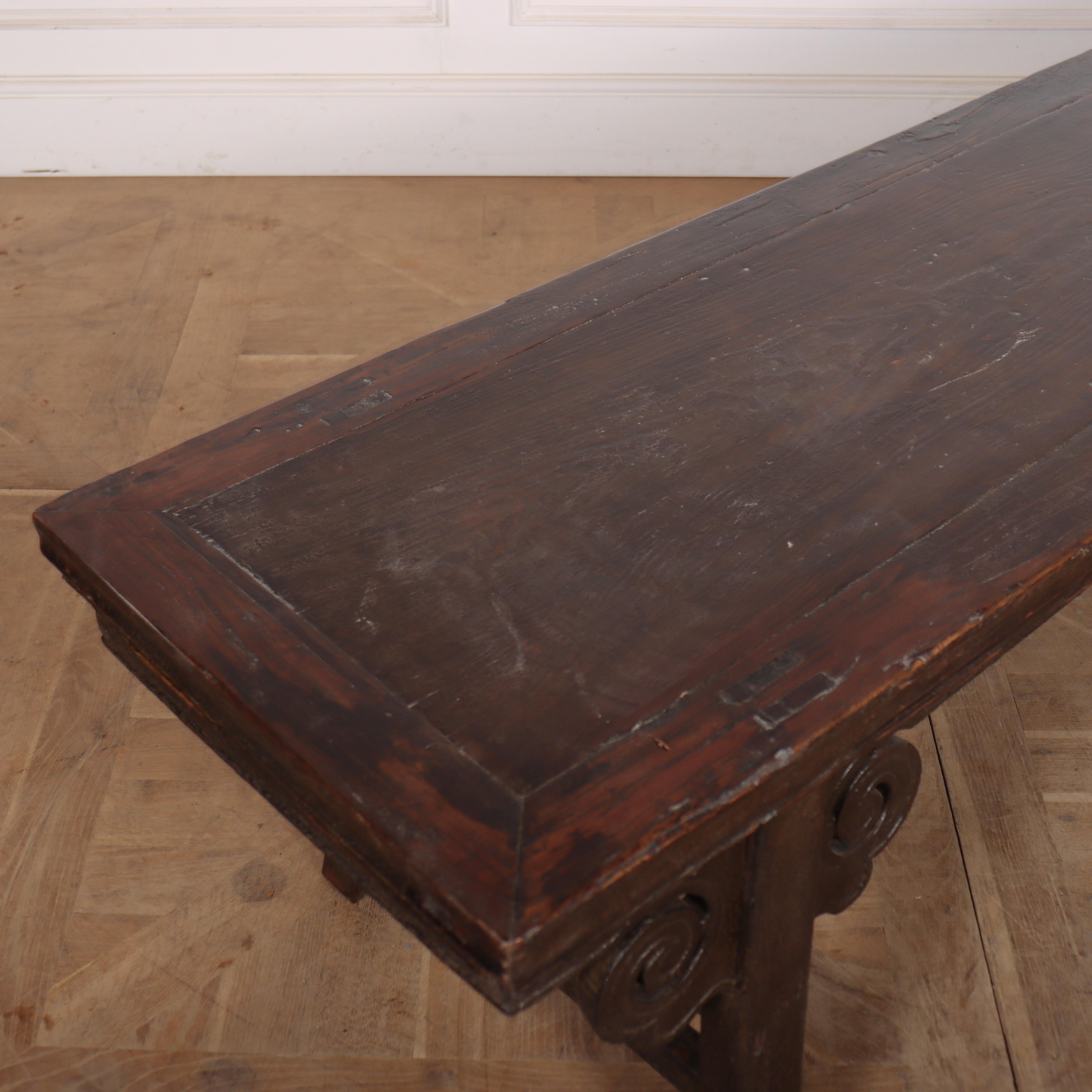 19th Century Asian Elm Low Table For Sale