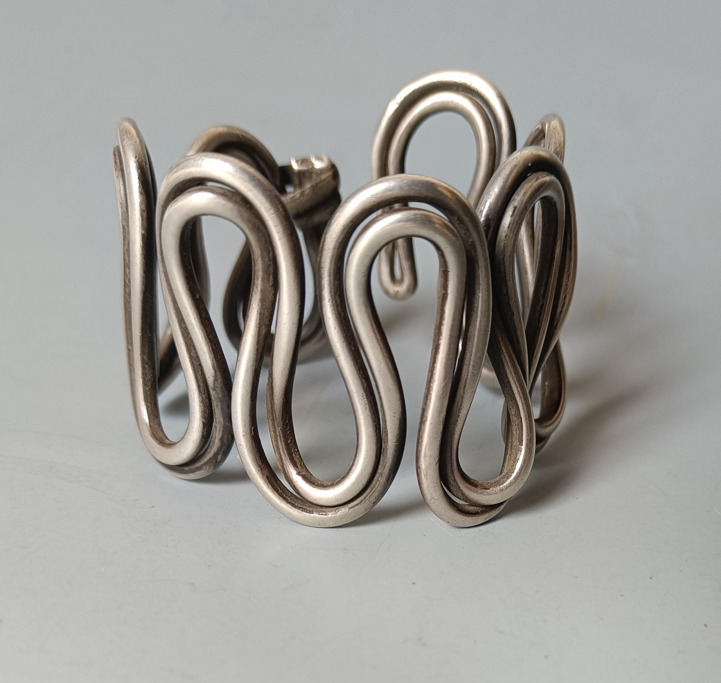 Fait main Bracelet tribal asiatique en argent lourd Indian Rajasthan Vintage Jewellery en vente