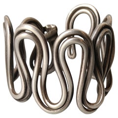 Asian Heavy Silver Tribal Bracelet Indian Rajasthan Vintage Tribal Jewellery