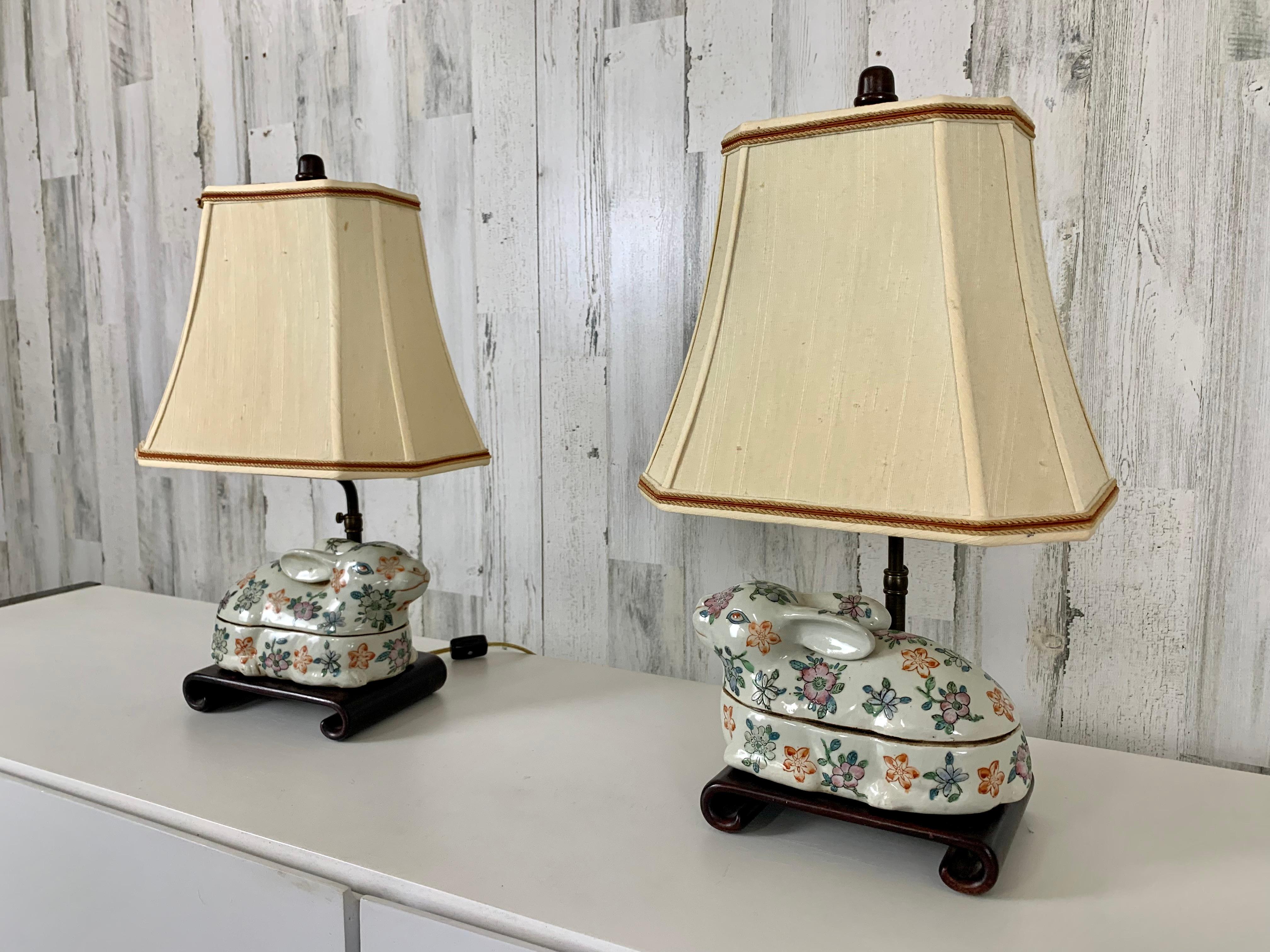 Chinois Lampes lapins d'exportation asiatique en vente