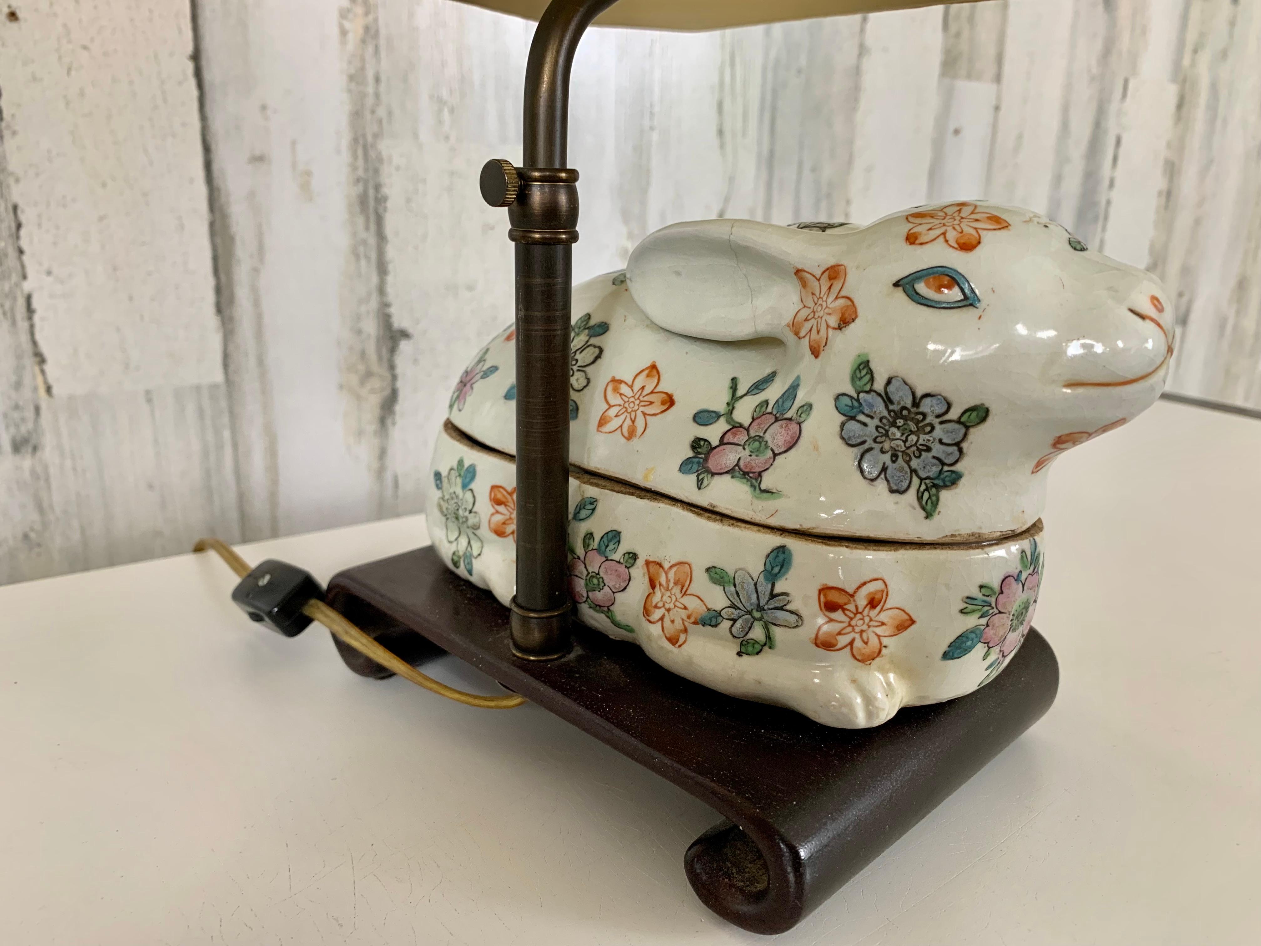 20ième siècle Lampes lapins d'exportation asiatique en vente