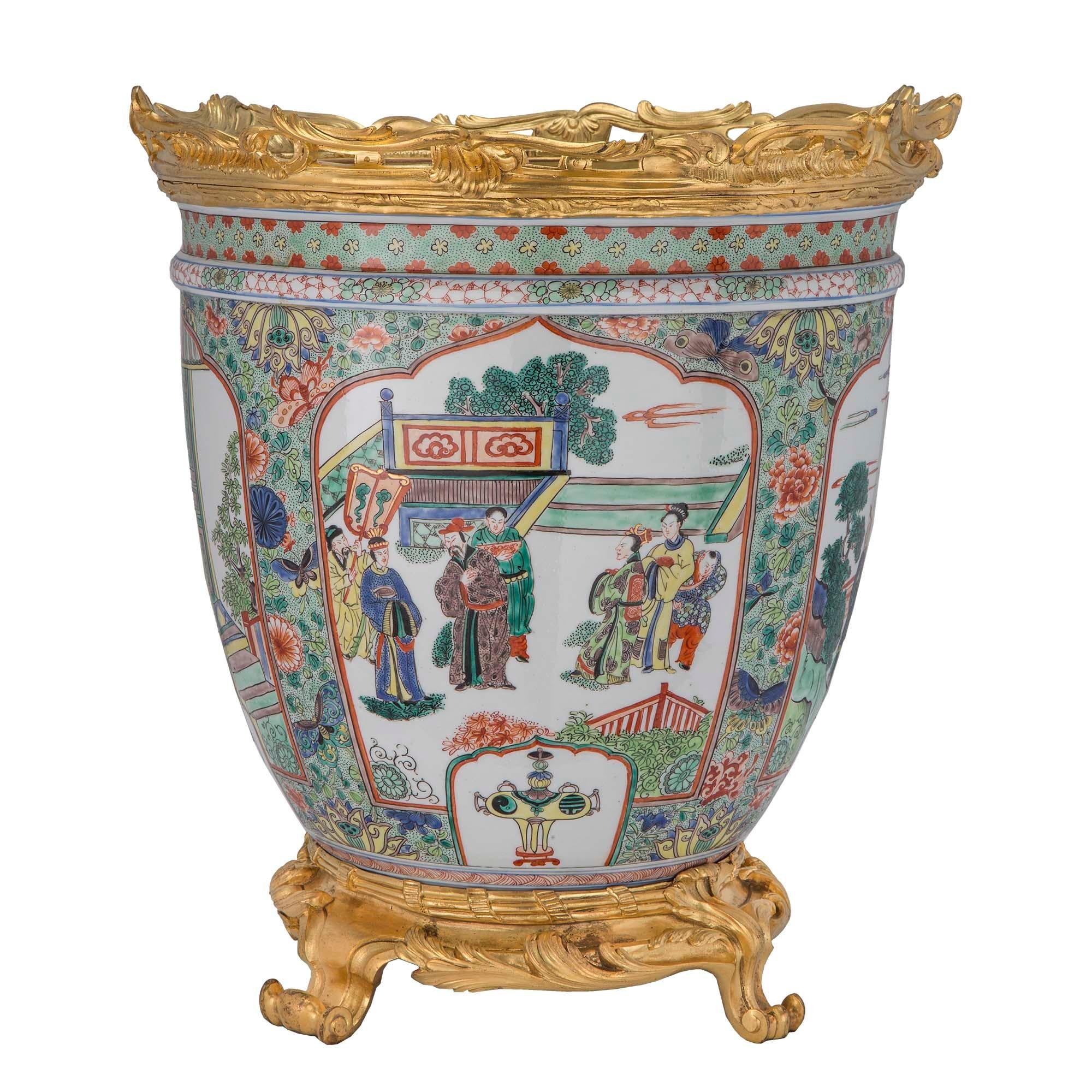 French Asian Export Longuy Porcelain Urn For Sale
