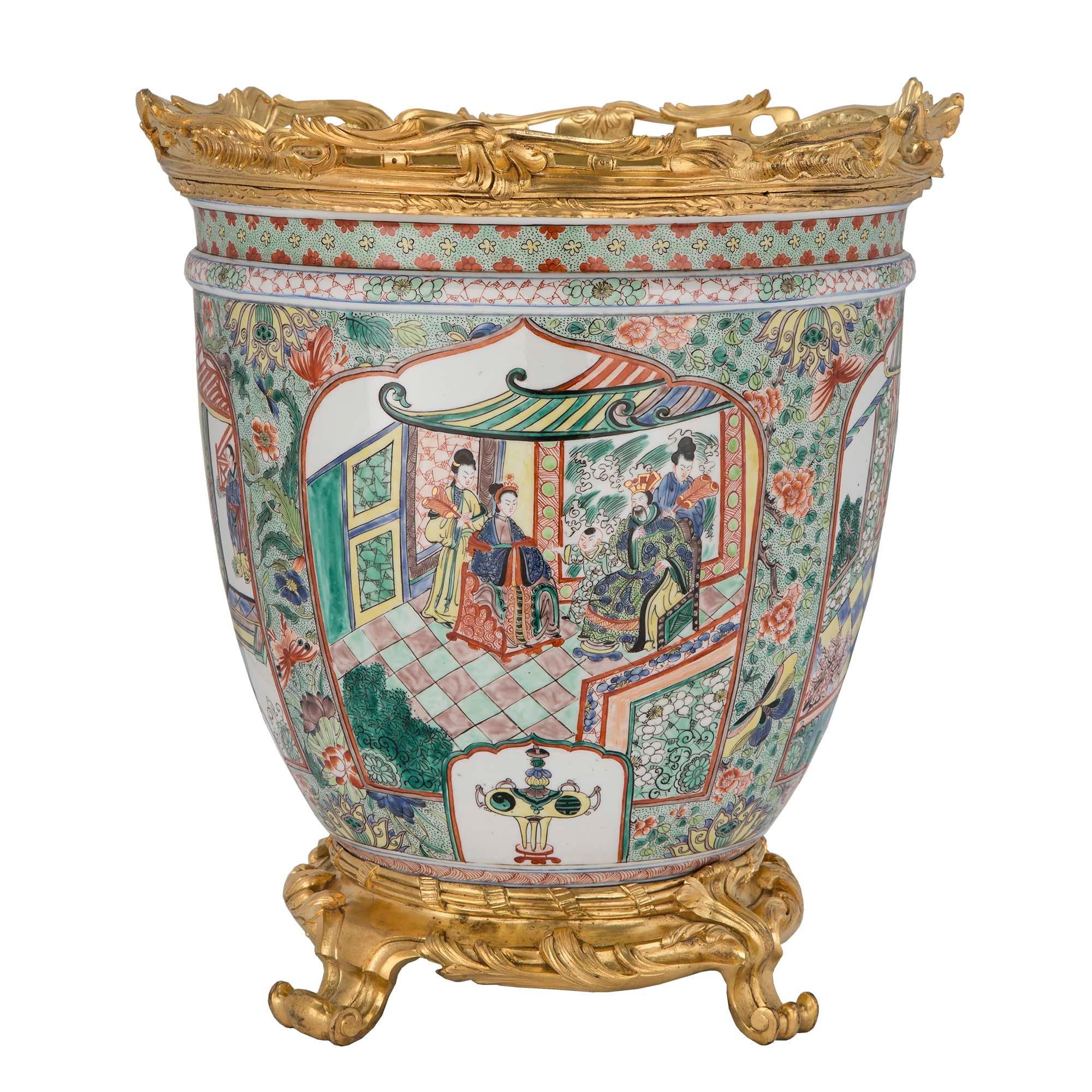 Asian Export Longuy Porcelain Urn For Sale