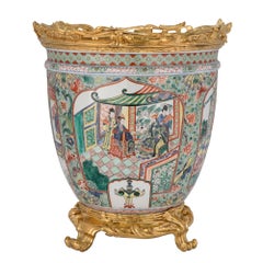 Antique Asian Export Longuy Porcelain Urn